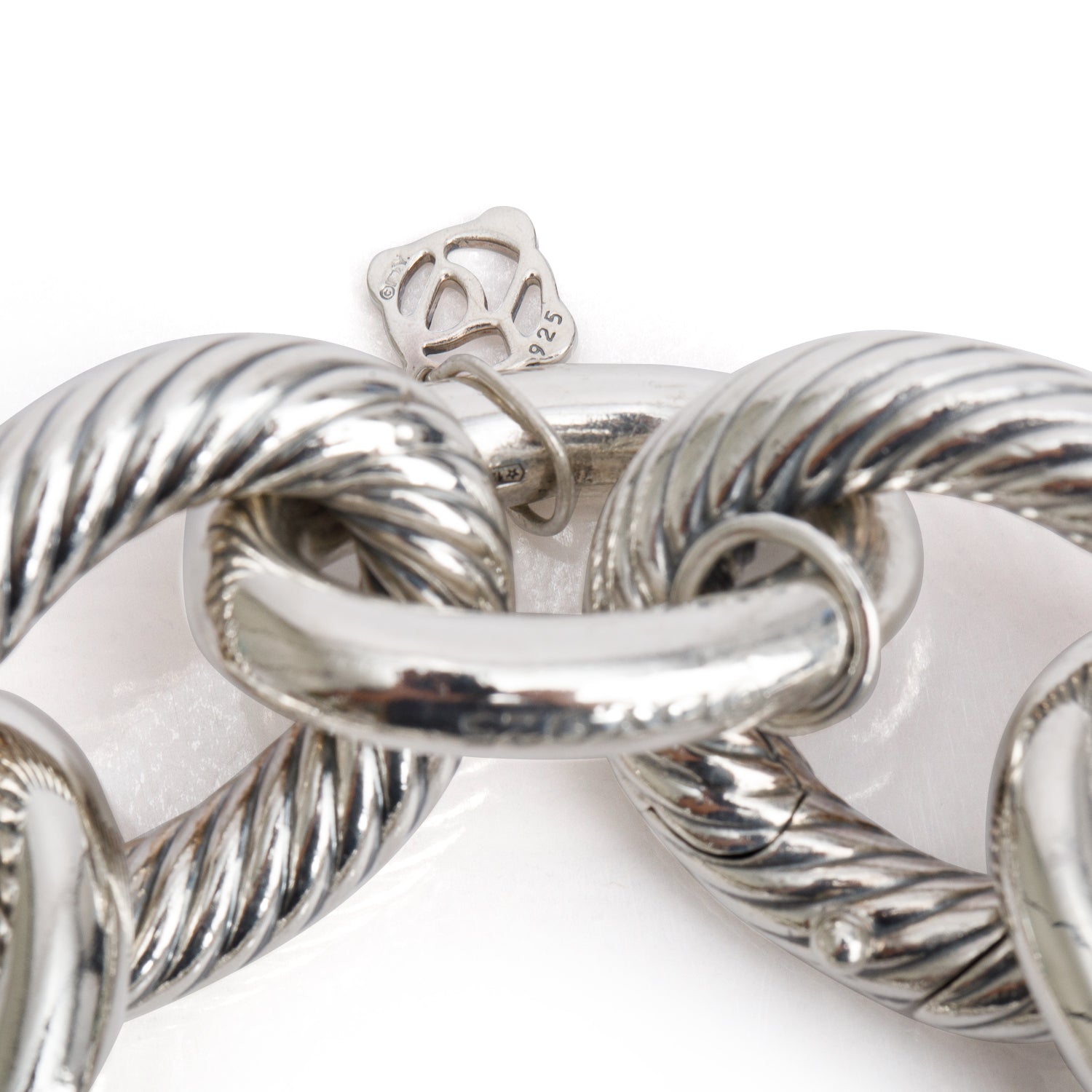 David Yurman Sterling Silver Extra Large Oval Link Chain Bracelet, 22 MM