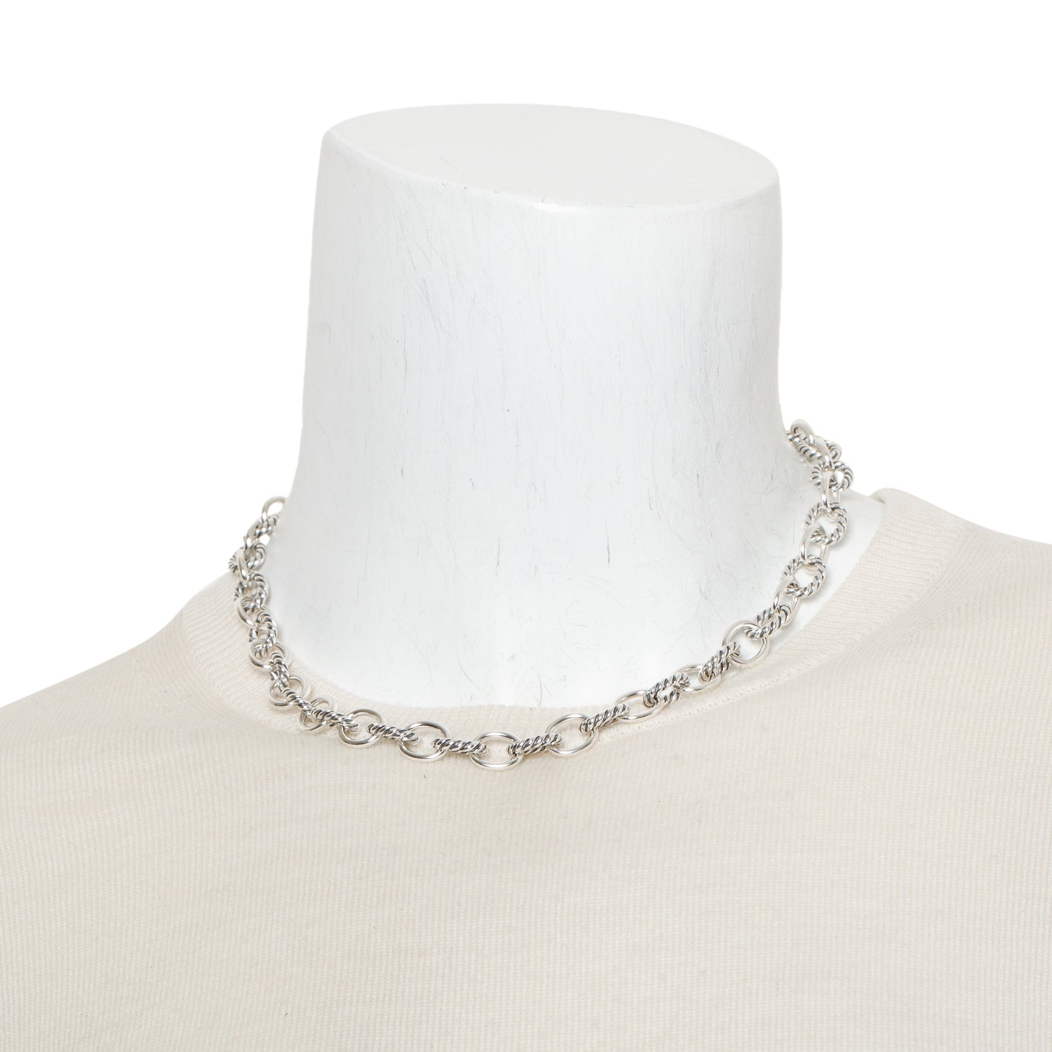 David Yurman Sterling Silver 10 MM Oval Link Chain Necklace