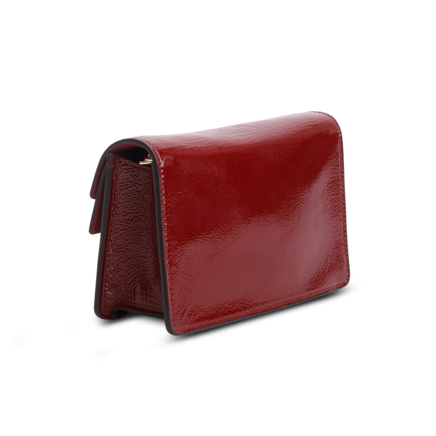 Gucci Red Crinkled Patent Leather Mini Dionysus Shoulder Bag w/ Box