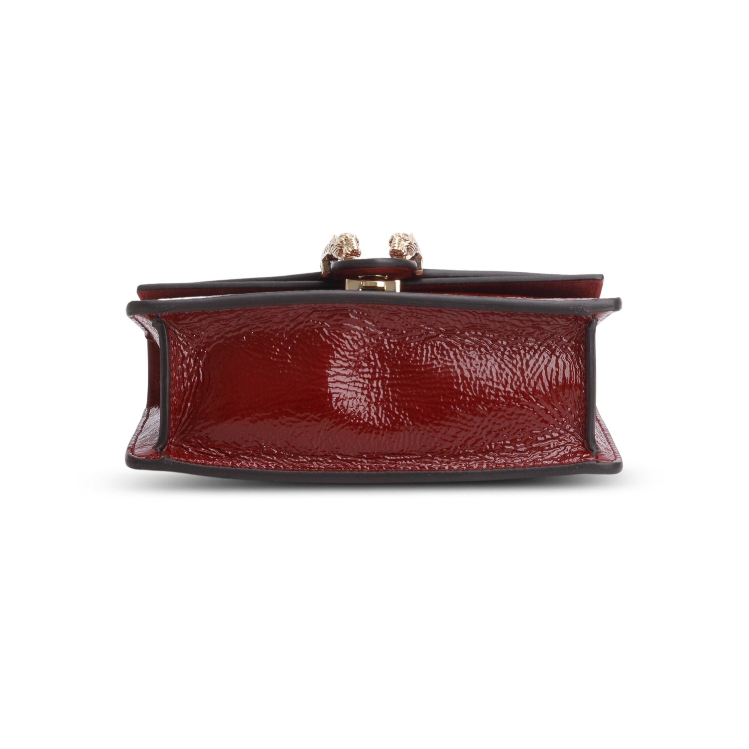 Gucci Red Crinkled Patent Leather Mini Dionysus Shoulder Bag w/ Box