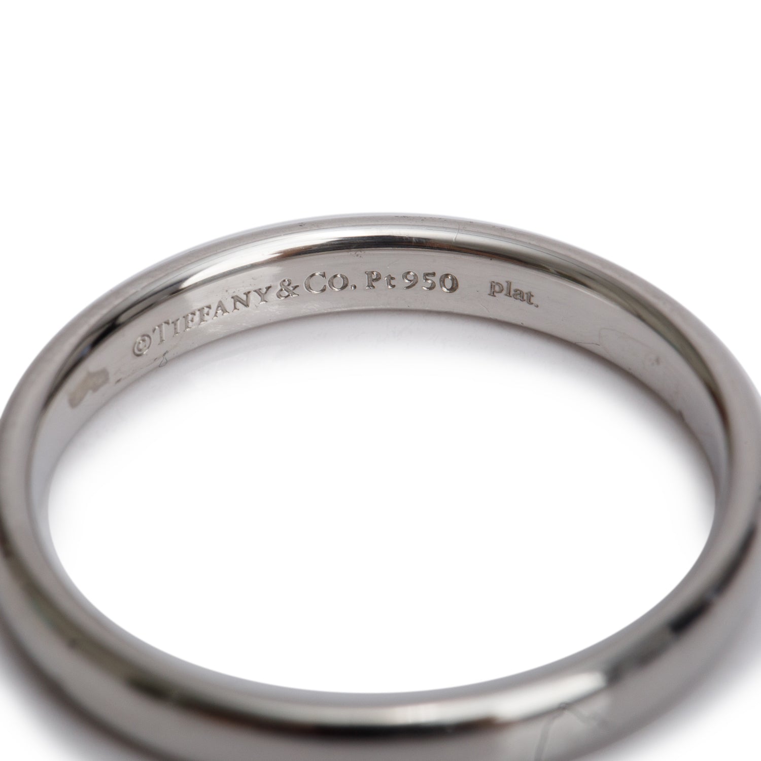 Tiffany & Co. Forever Platinum 3 MM Wedding Band Ring, Size 8.75