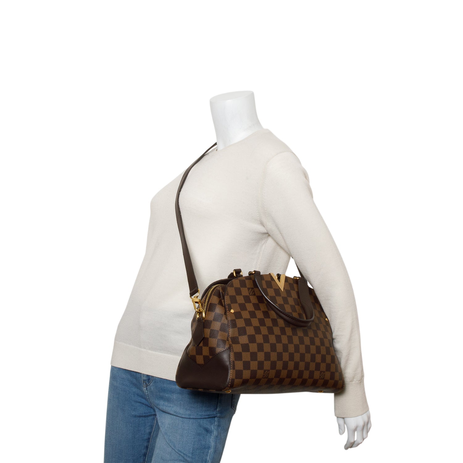 Louis Vuitton Damier Ebene Kensigton Bowling Bag w/ Strap