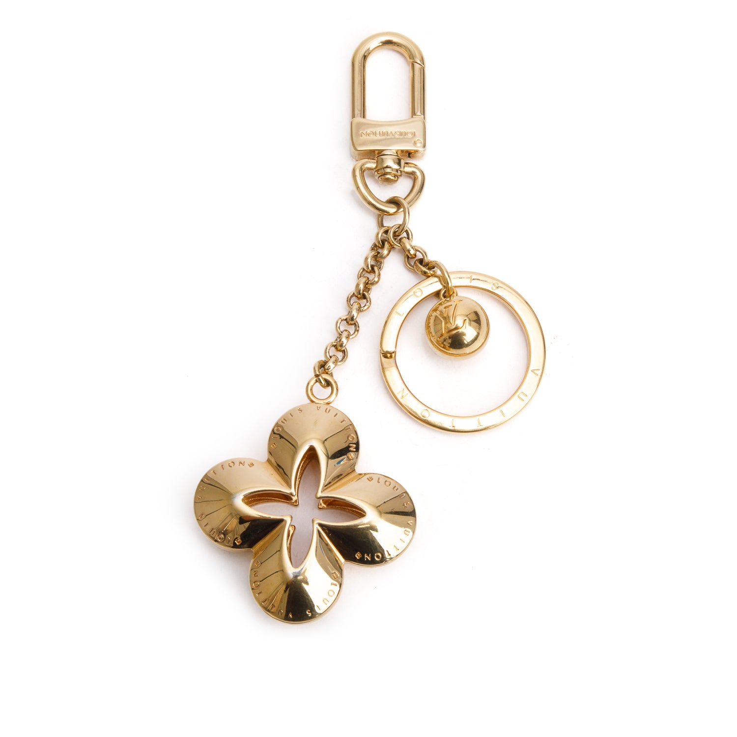 Louis Vuitton Gold-Tone Porte Cles Eclipse Bag Charm and Key Holder
