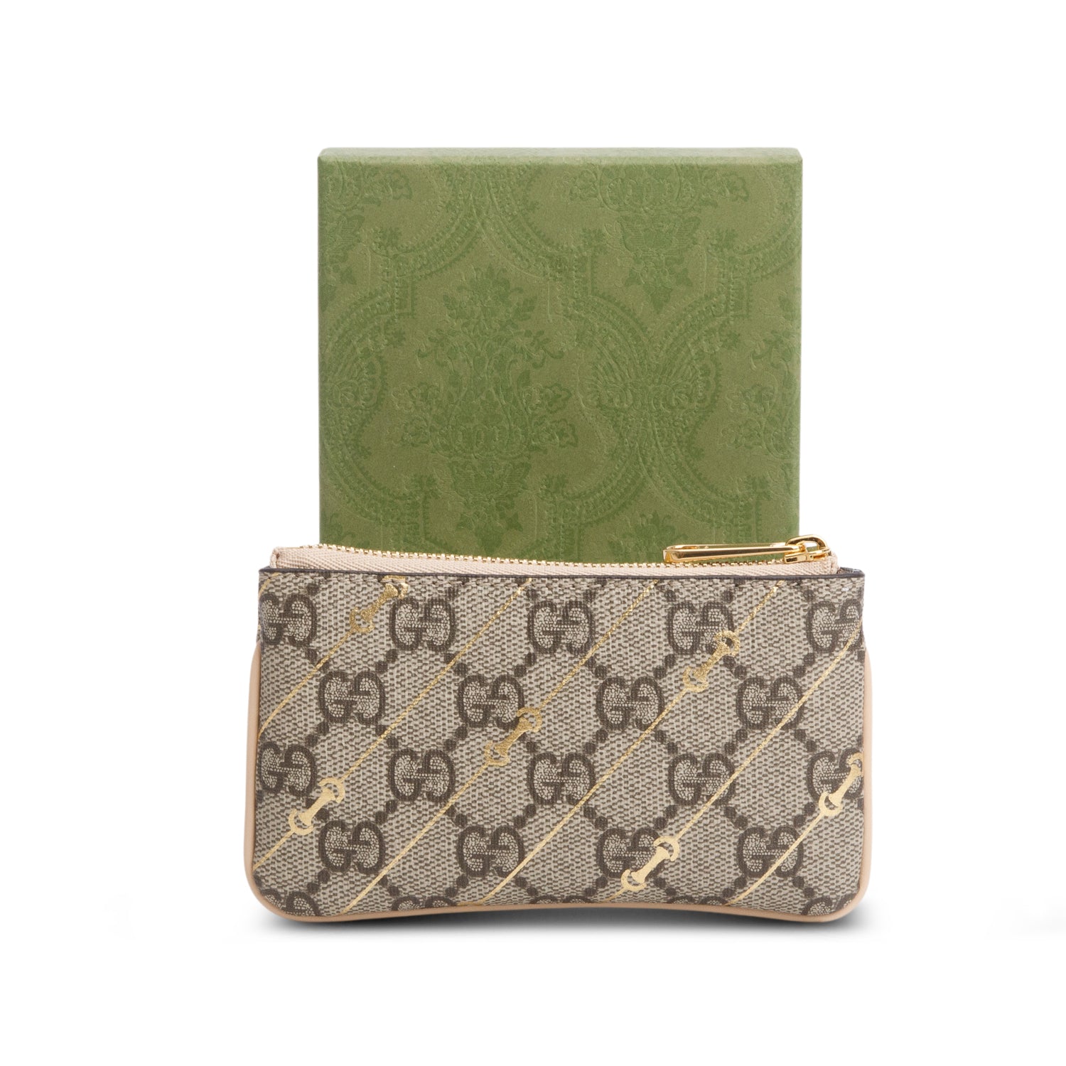 Gucci GG Supreme Monogram Horsebit Coin Purse w/ Box
