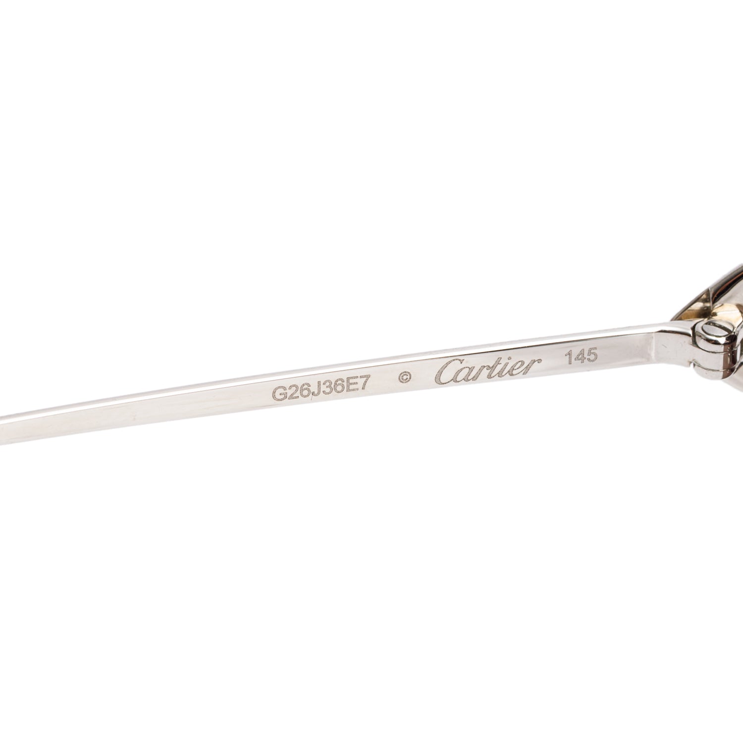 Cartier CT0330S Black Rimless C de Cartier Sunglasses w/ Case