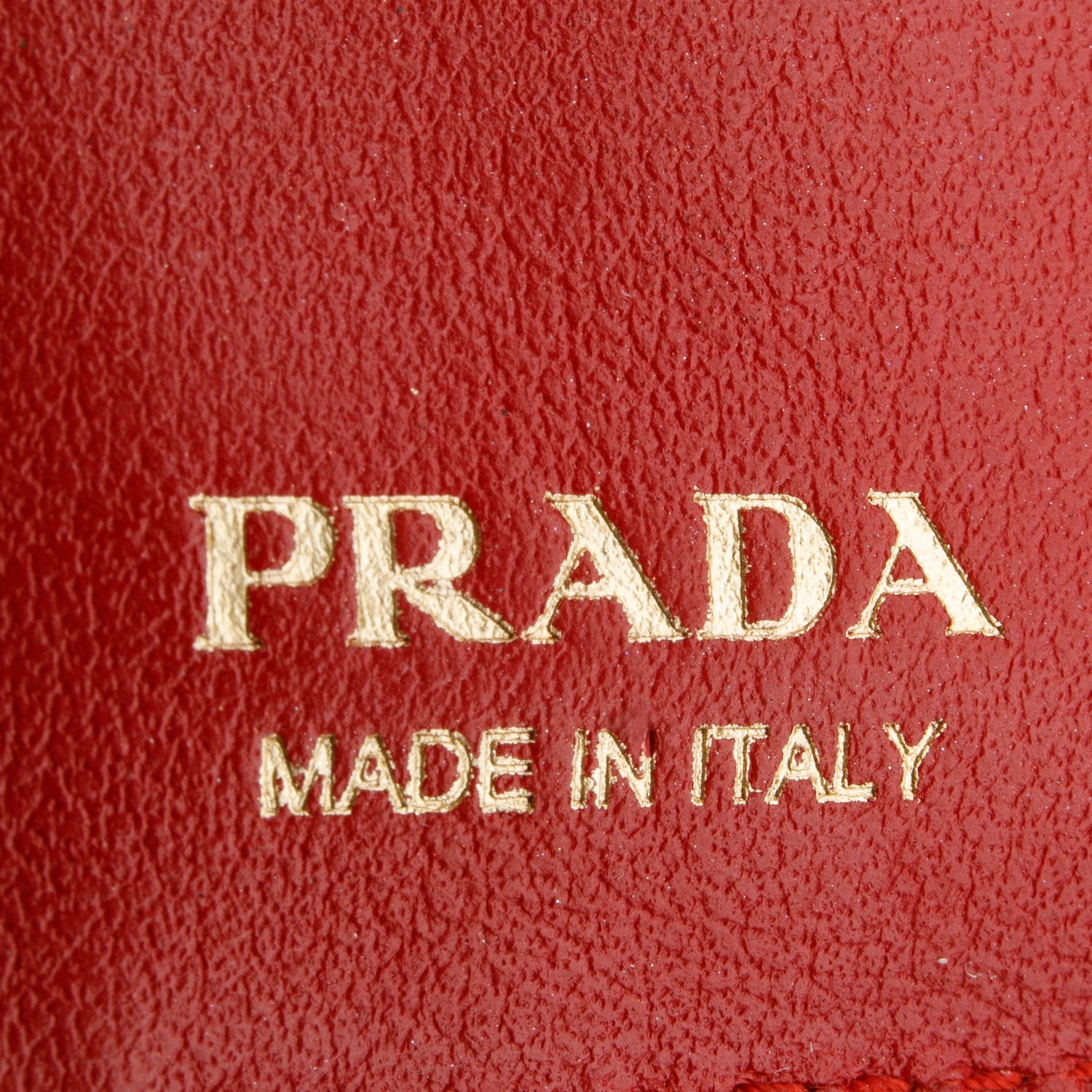 Prada Red Patent Saffiano Leather Metal Compact Snap Bi-Fold Wallet