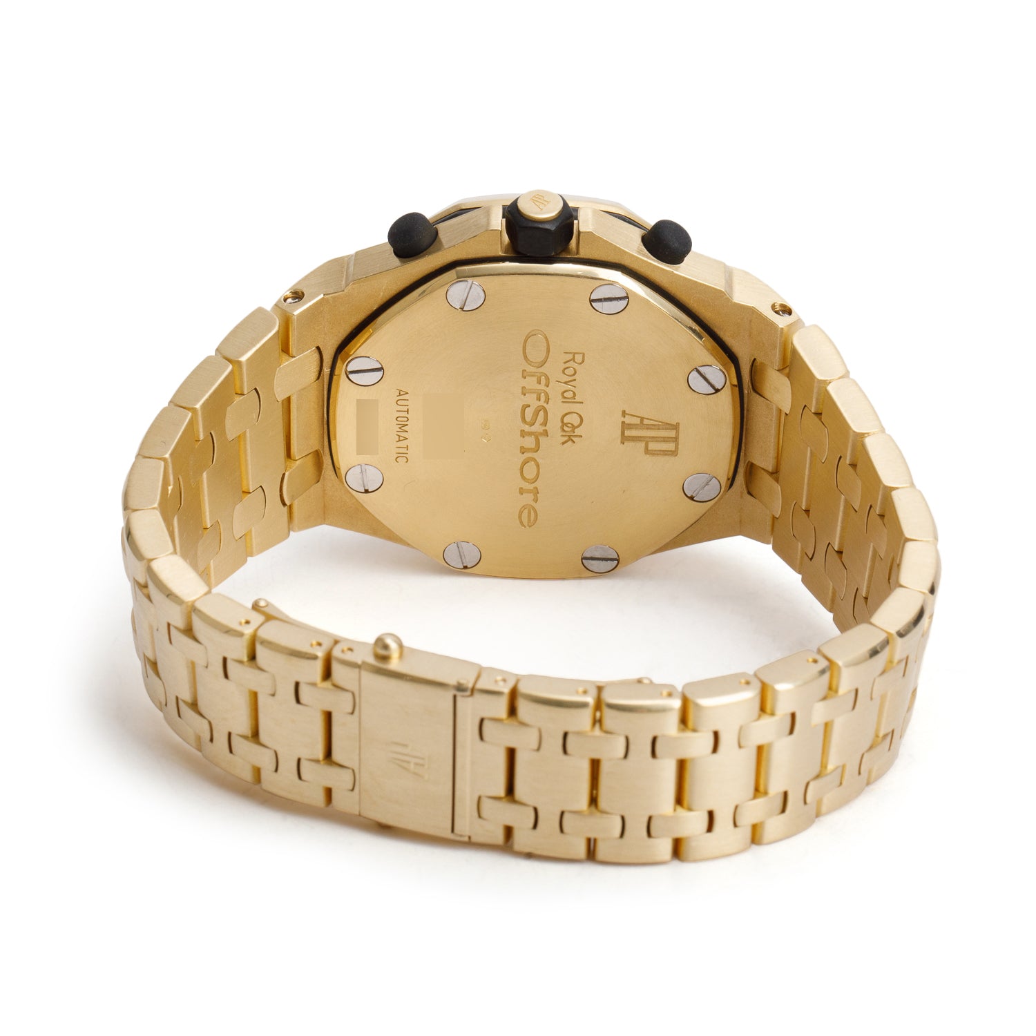 Audemars Piguet 18k Yellow Gold Royal Oak Offshore 42 MM Chronograph Watch White Dial w/ Box & Papers