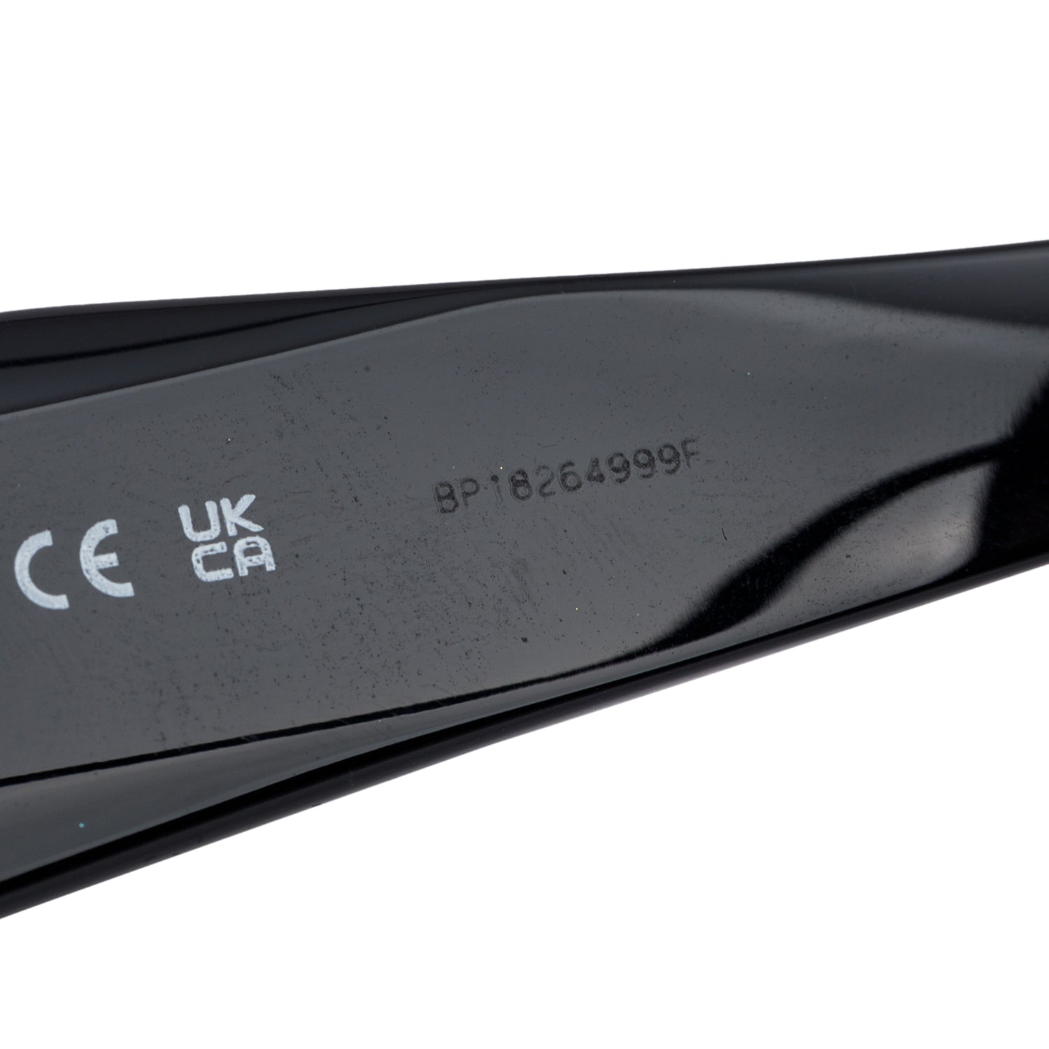 Prada SPR 06Y Black Acetate Symbole Rectangle Sunglasses w/ Case