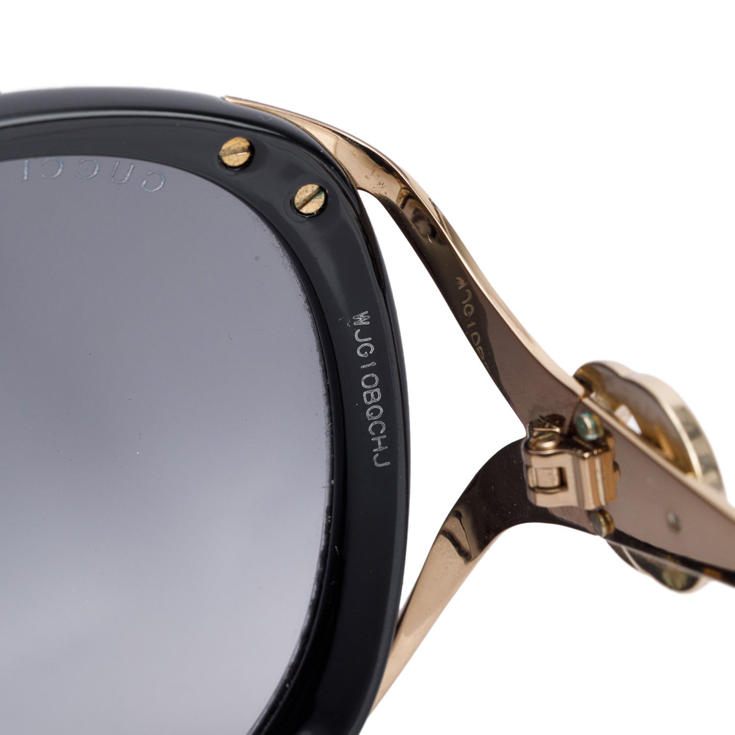 Gucci GG0226SK Black Interlocking GG Web Oversized Oval Sunglasses w/ Case