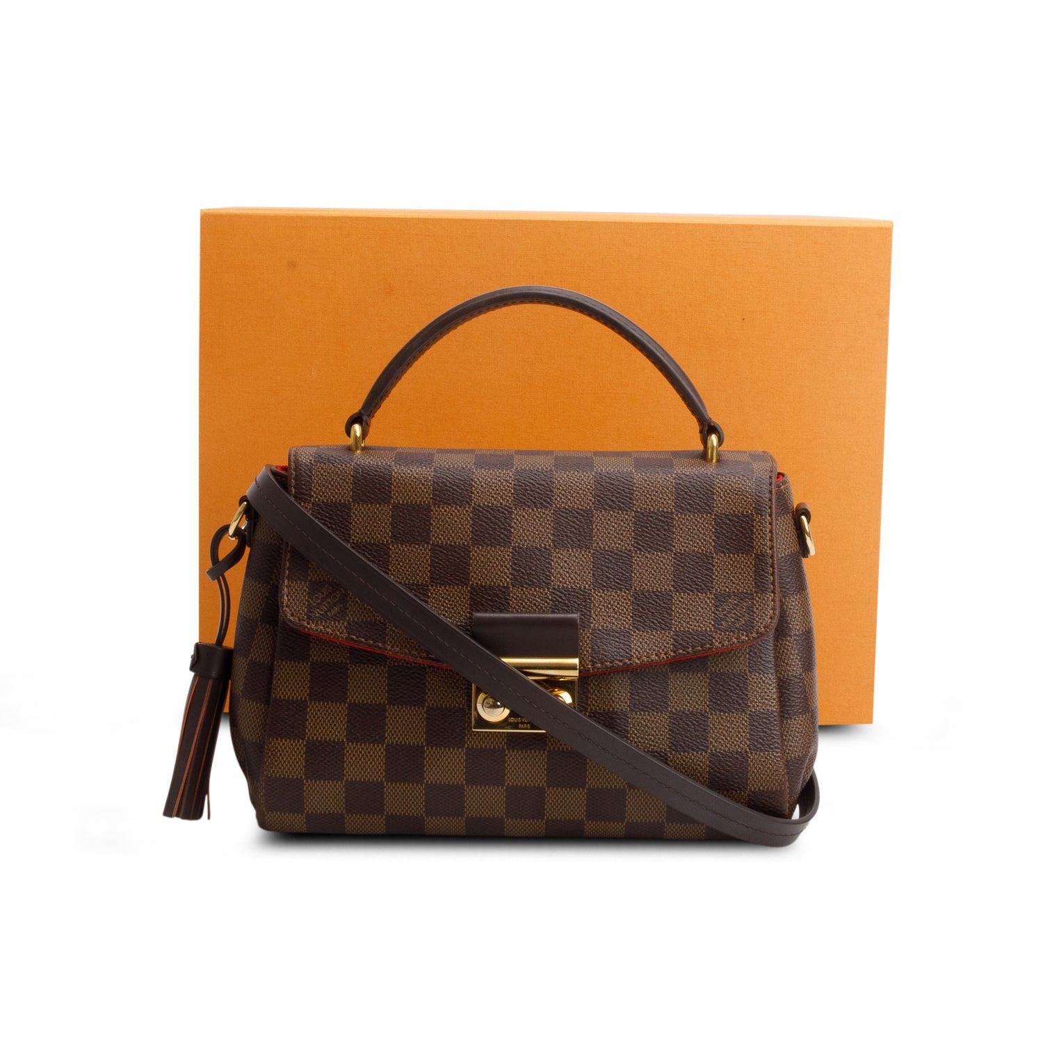 Louis Vuitton 2020 Damier Ebene Croisette w/ Box & Strap