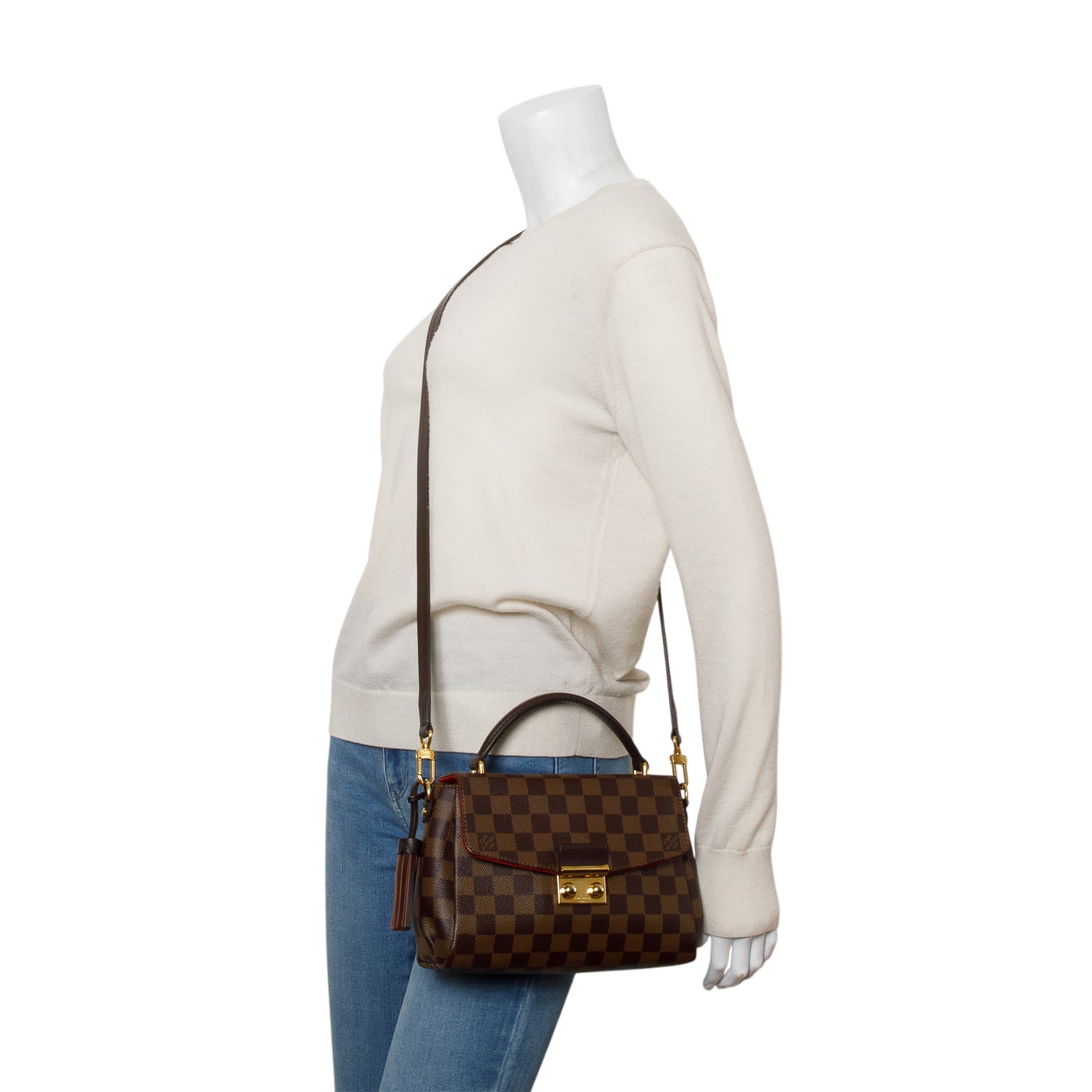 Louis Vuitton 2020 Damier Ebene Croisette w/ Box & Strap