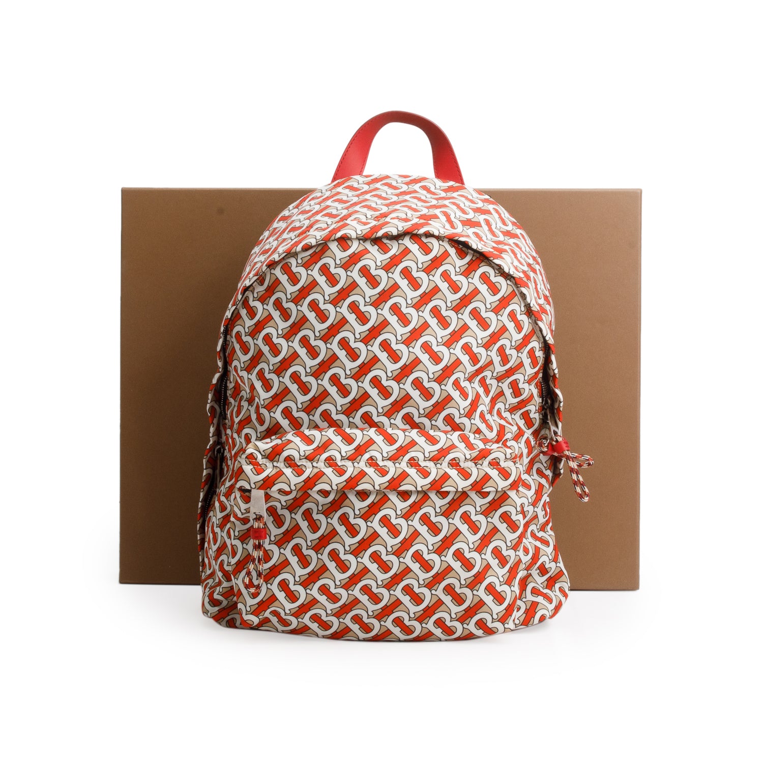 Burberry Multicolor Nylon Monogram Print Backpack w/ Box