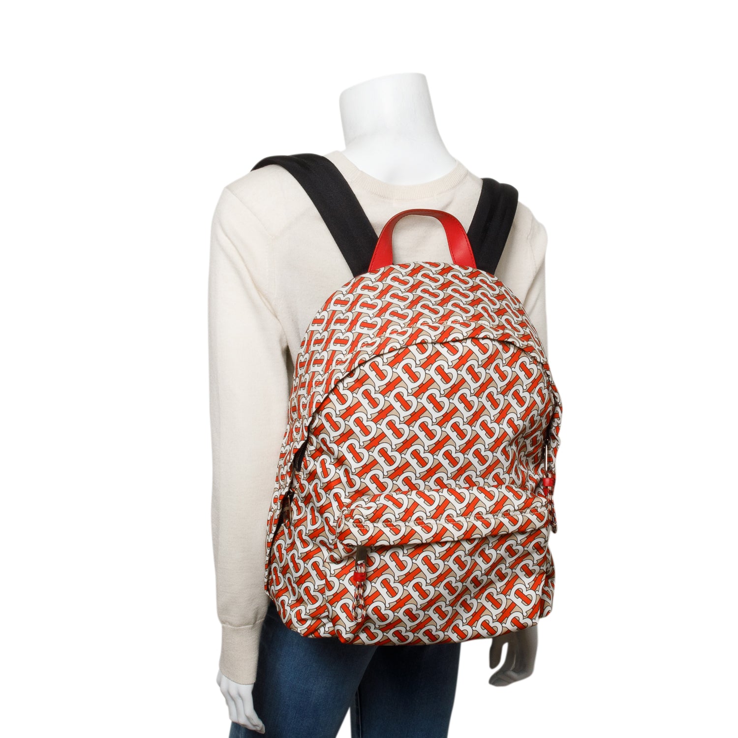 Burberry Multicolor Nylon Monogram Print Backpack w/ Box