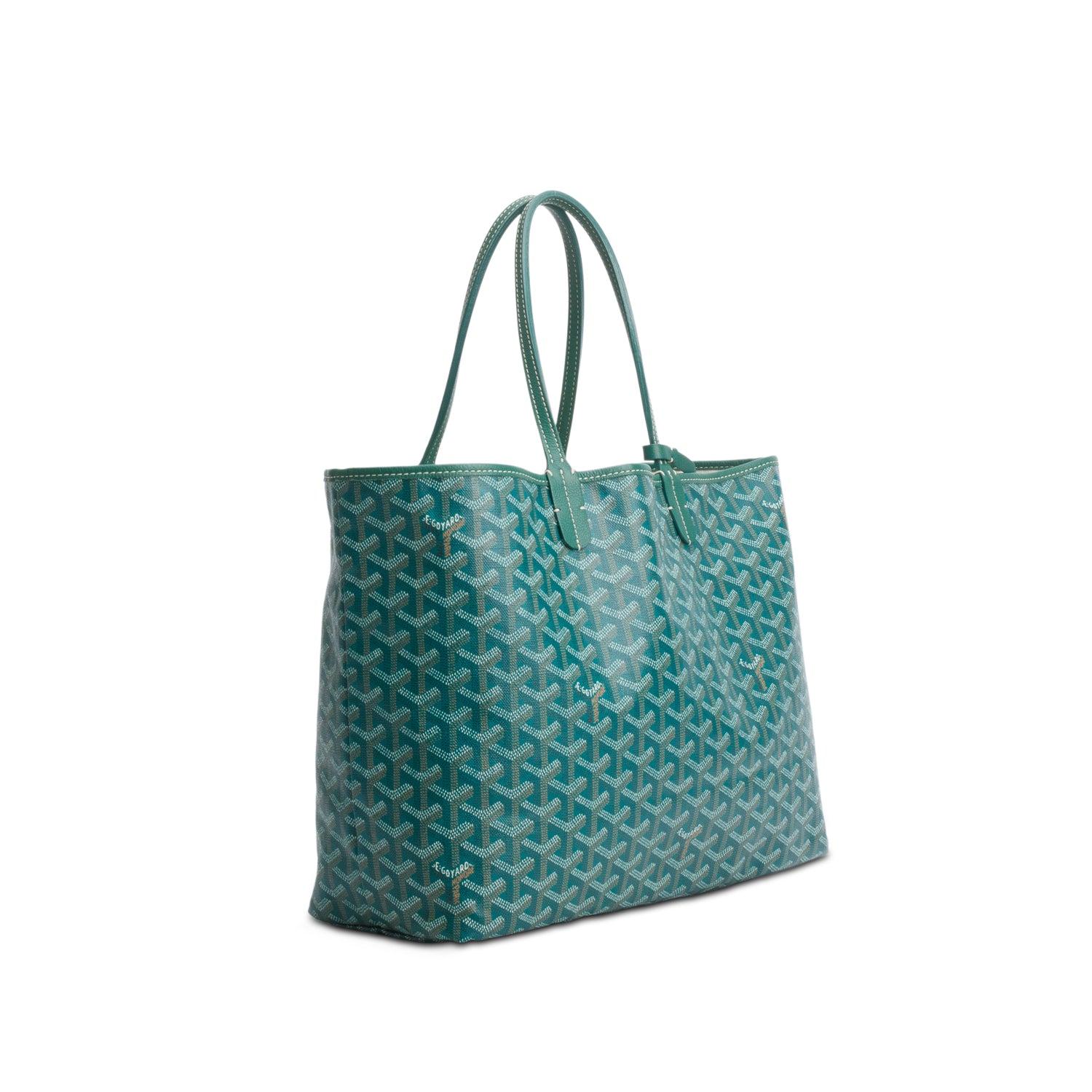 Goyard 2020 Green Goyardine Saint Louis PM w/ Pouch