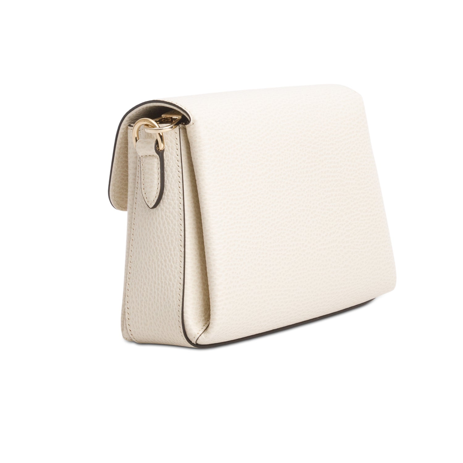 Gucci Cream Grained Calfskin Interlocking G Shoulder Bag
