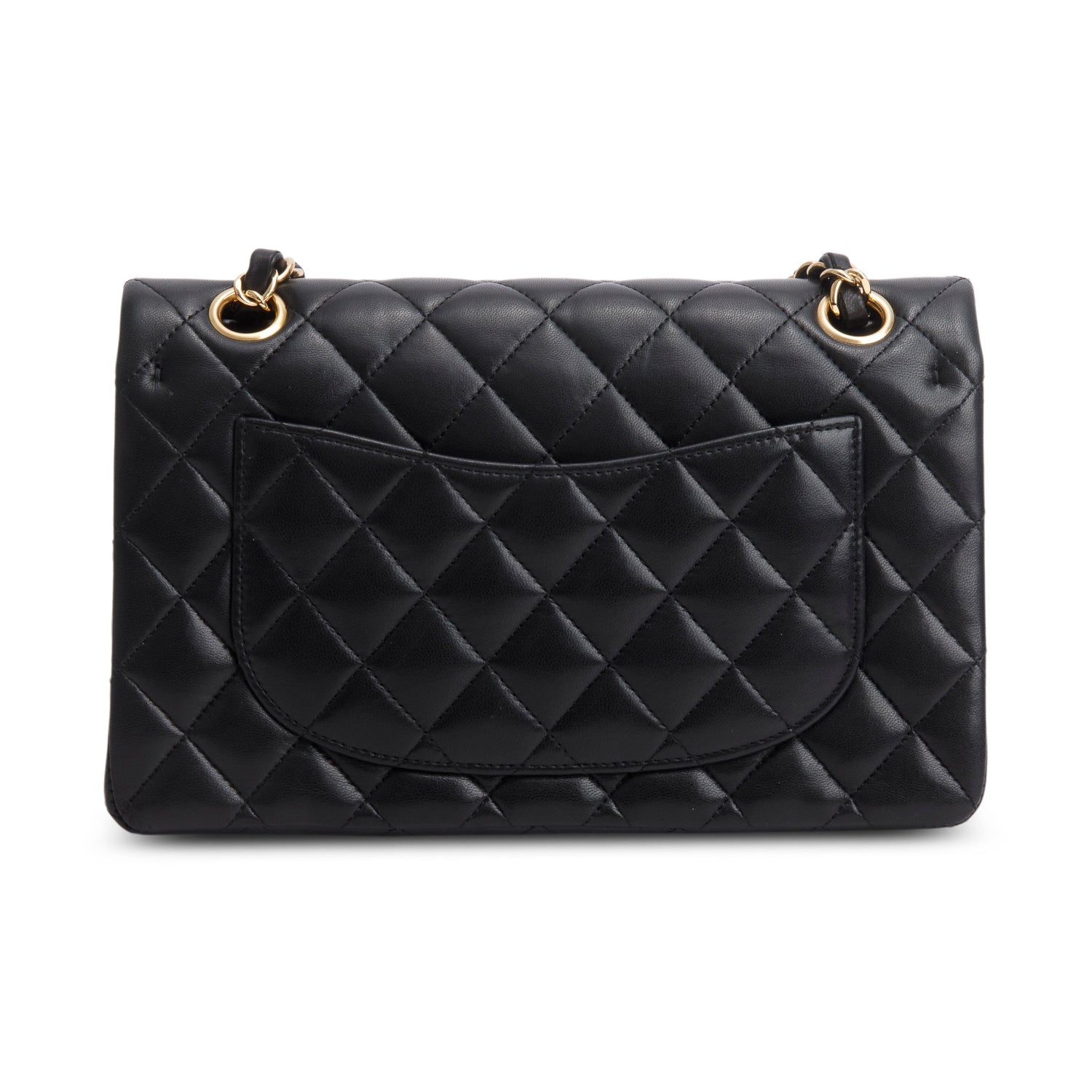 Chanel Black Lambskin Quilted Small Double Flap w/ Box & Authenticity Card