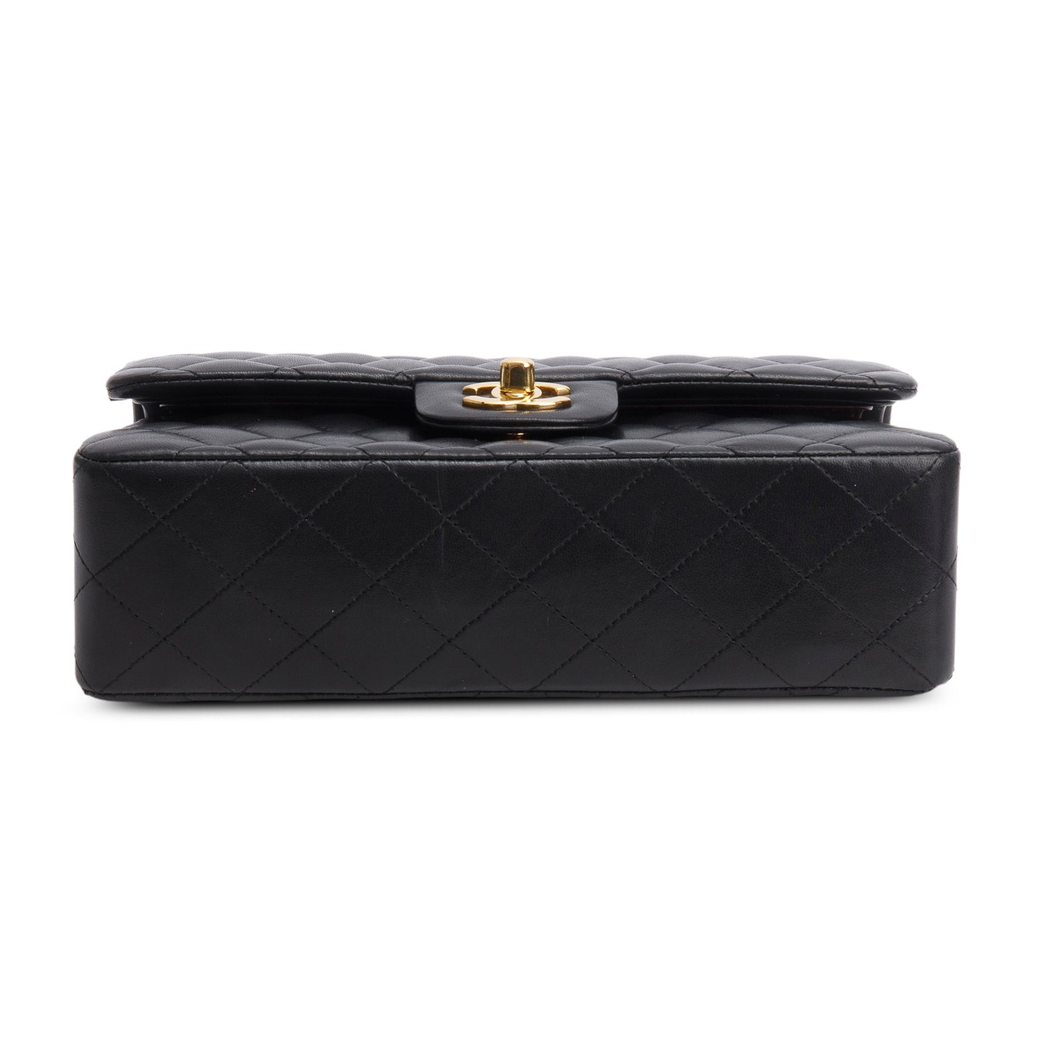 Chanel Black Lambskin Quilted Small Double Flap w/ Box & Authenticity Card