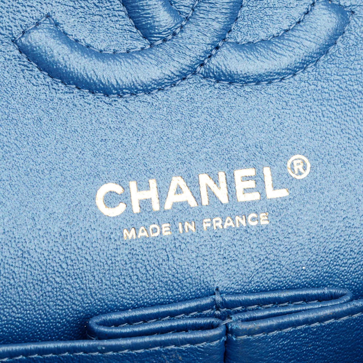 Chanel Iridescent Blue Caviar Quilted Small Double Flap w/ Box