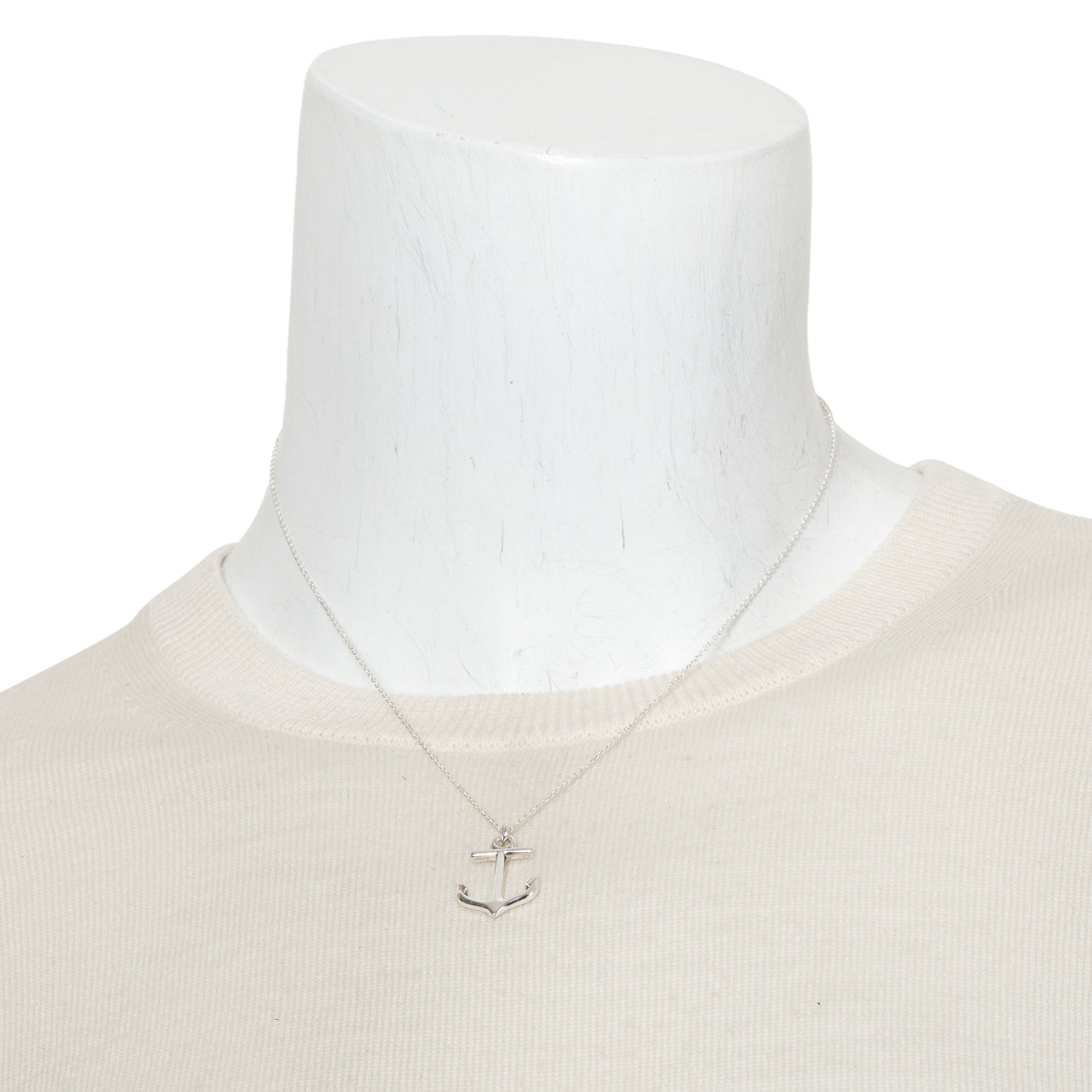 Tiffany & Co. Sterling Silver Anchor Pendant Necklace