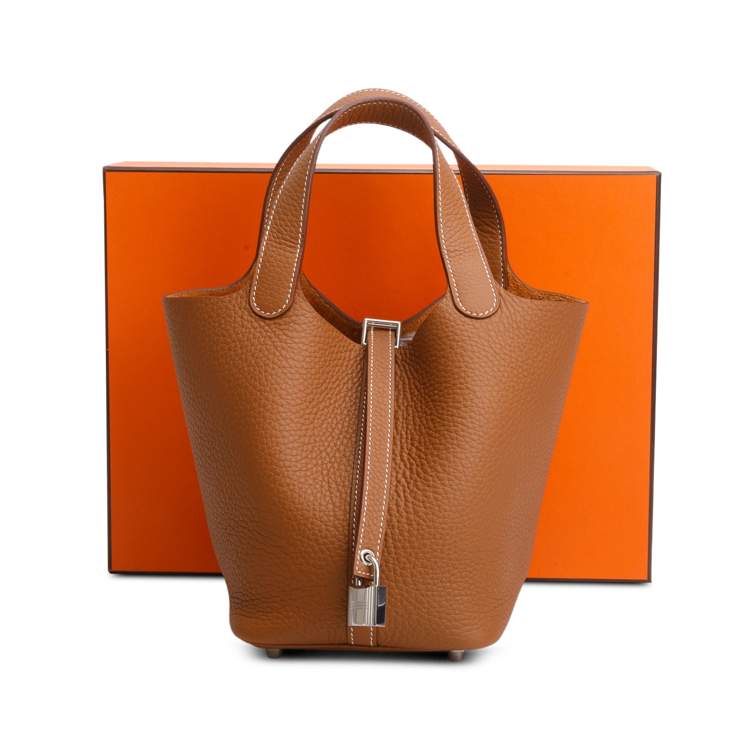 Hermes 2025 Gold Taurillon Clemence Picotin Lock 18 w/ Box & Receipt