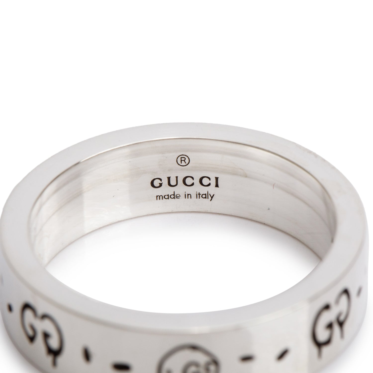 Gucci Sterling Silver Ghost Ring, Size 21 9.25