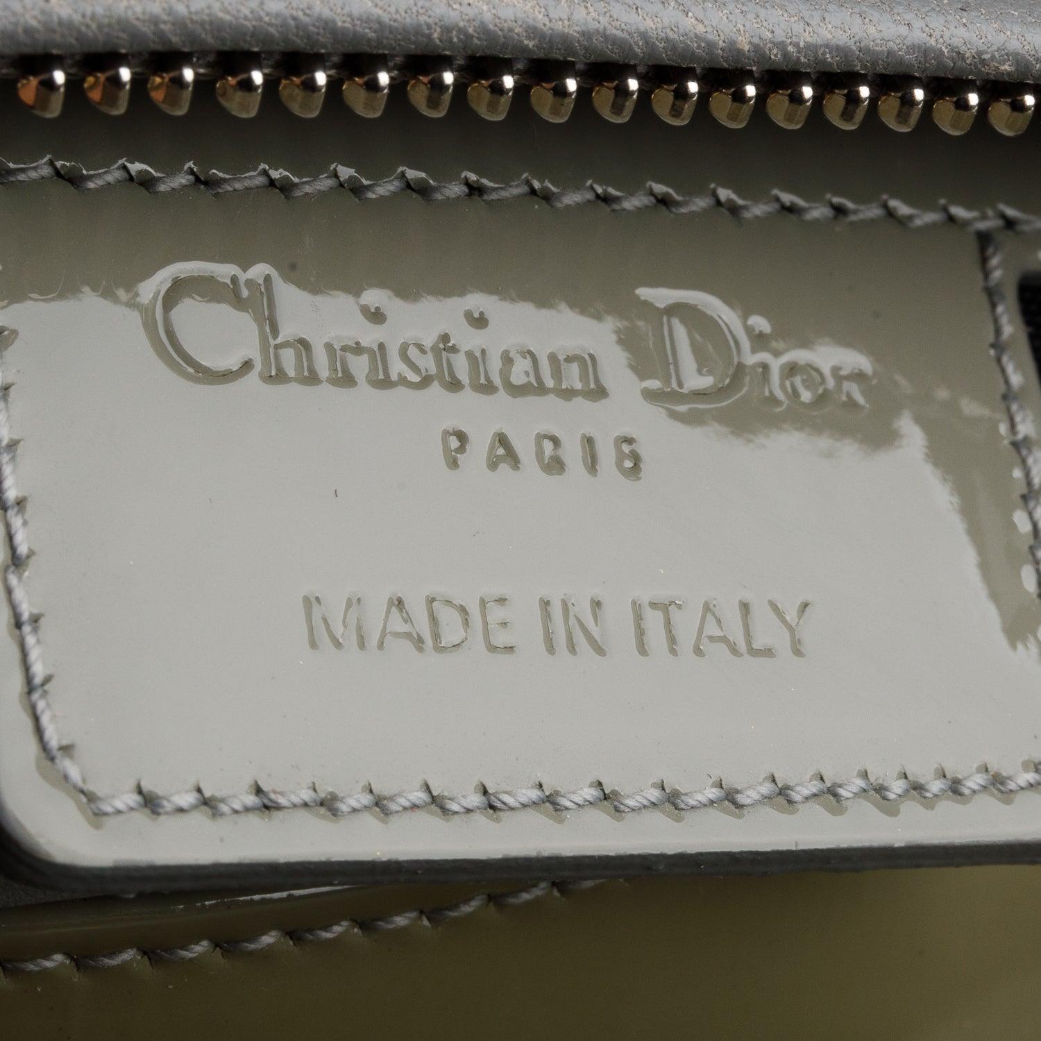 Christian Dior Green Cannage Patent Leather Medium Lady Dior Bag w/ Strap