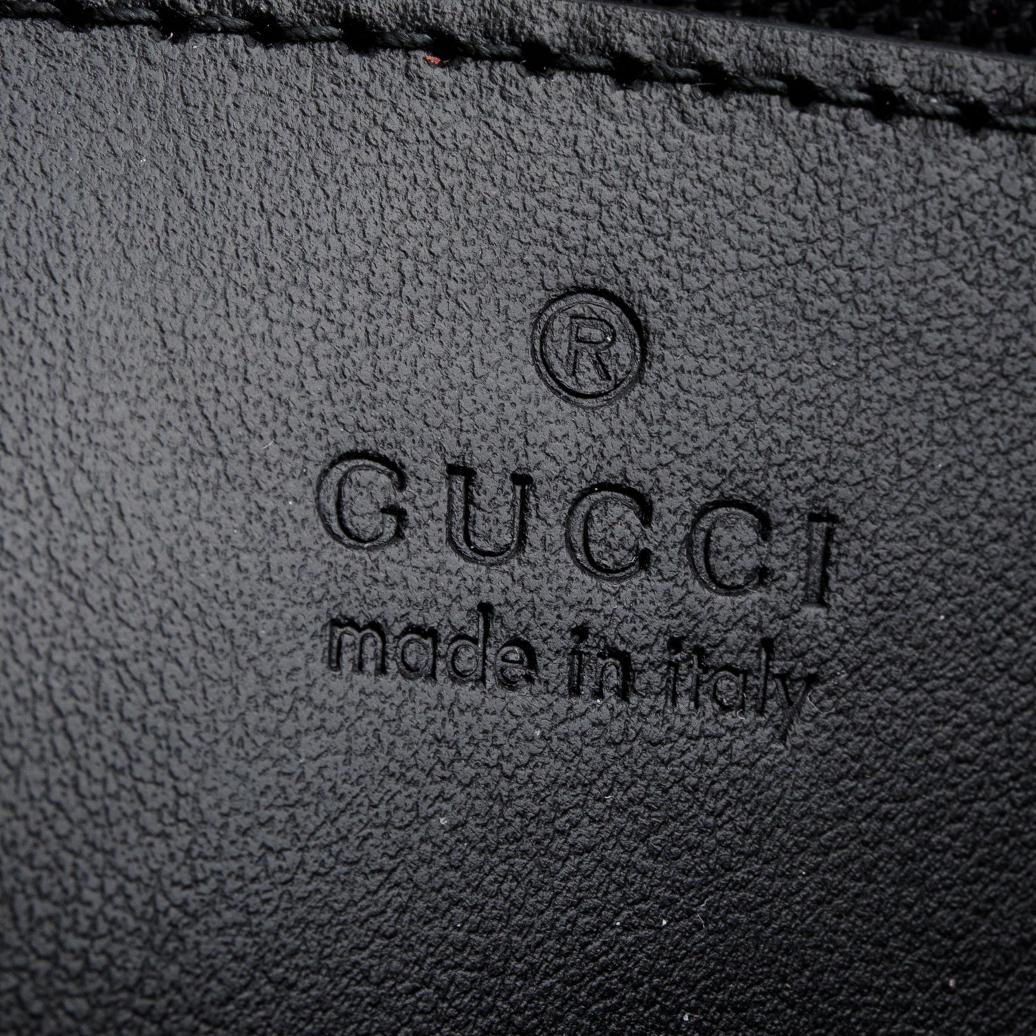 Gucci Black GG Supreme Monogram Calfskin Web Sling Backpack w/ Box