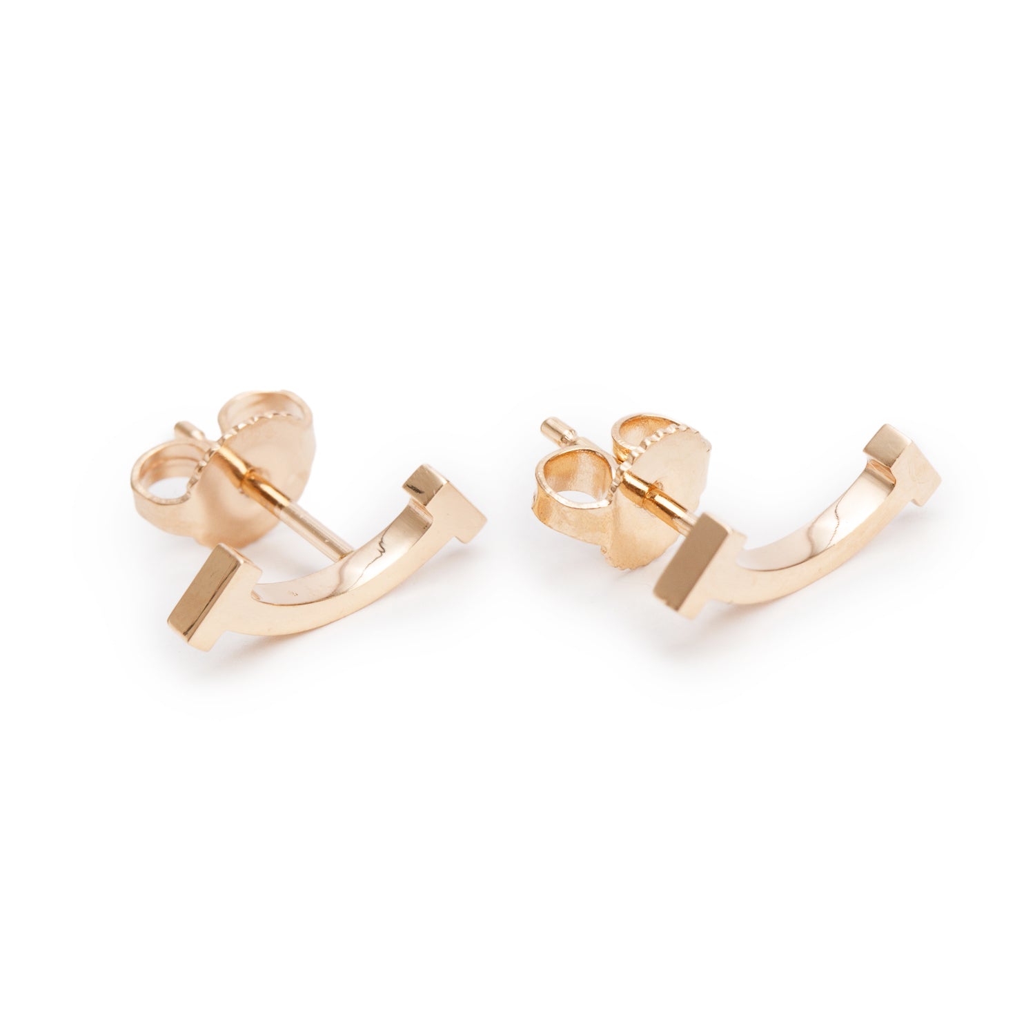 Tiffany & Co. 18k Yellow Gold Mini T Smile Earrings