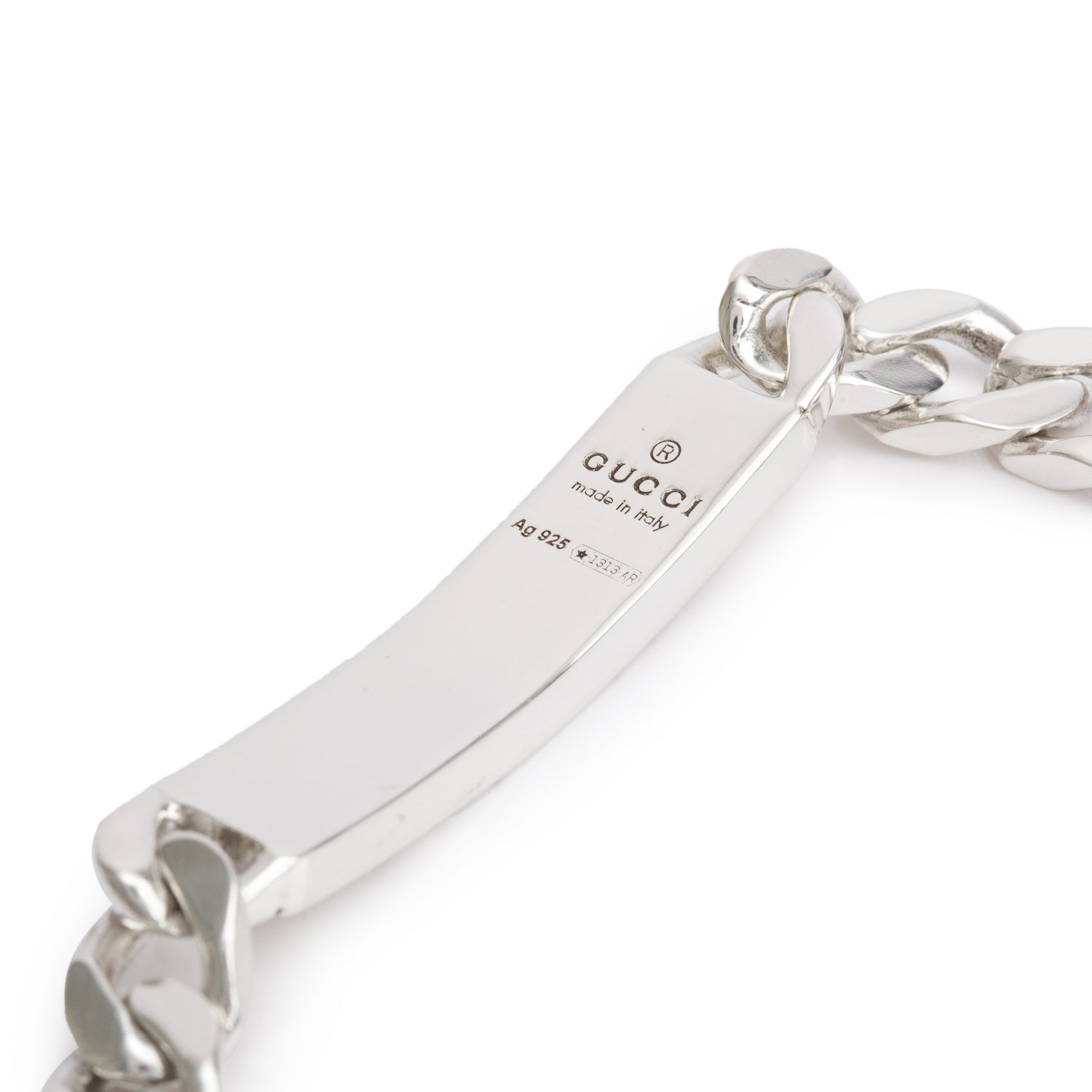 Gucci Sterling Silver GucciGhost Chain Bracelet w/ Box