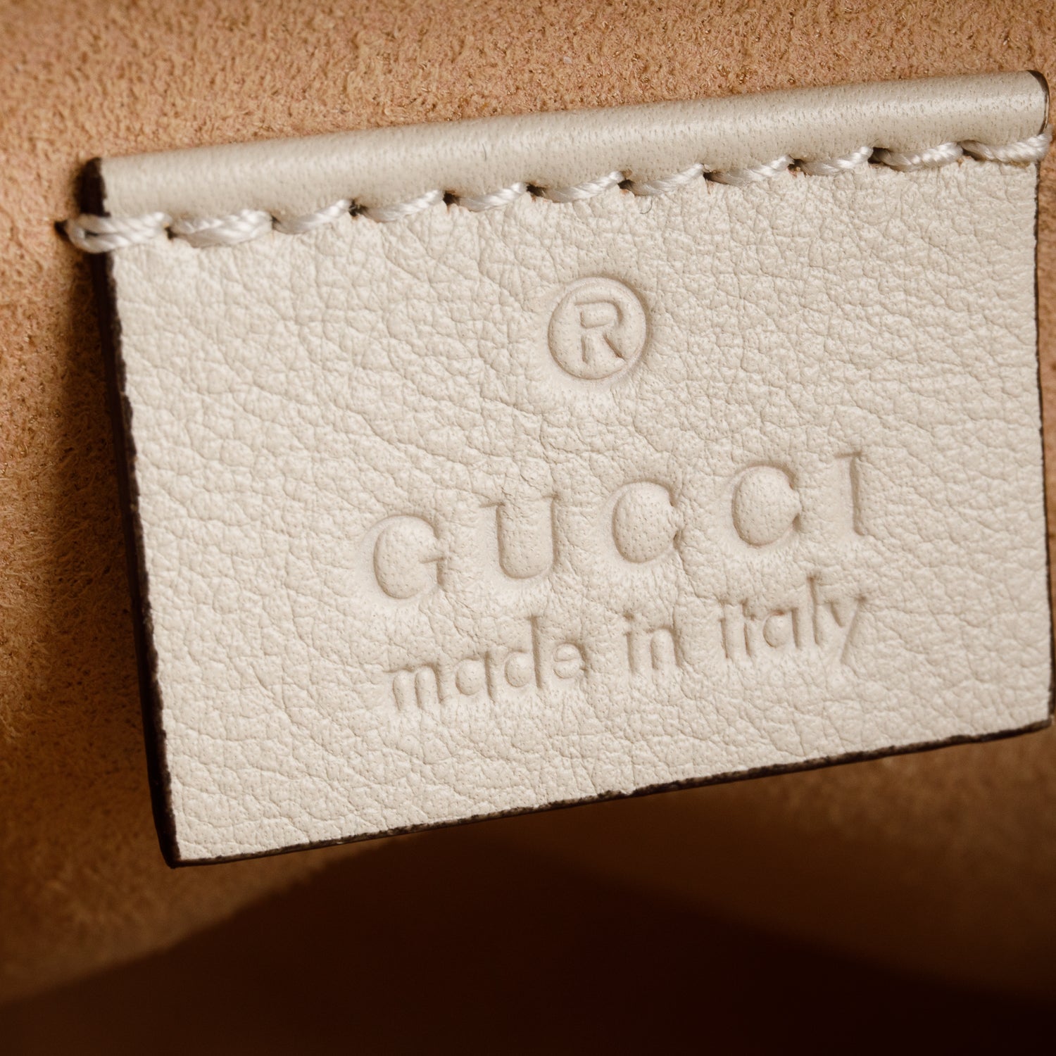 Gucci Cream Wonka Grain Calfskin Mini Diana Tote Bag w/ Strap