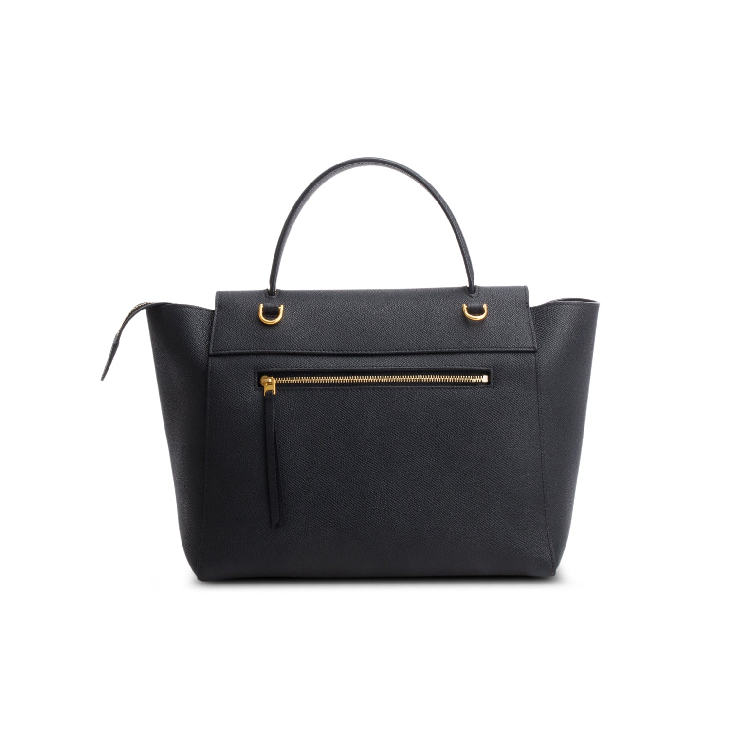 Celine Black Grained Calfskin Mini Belt Bag w/ Strap