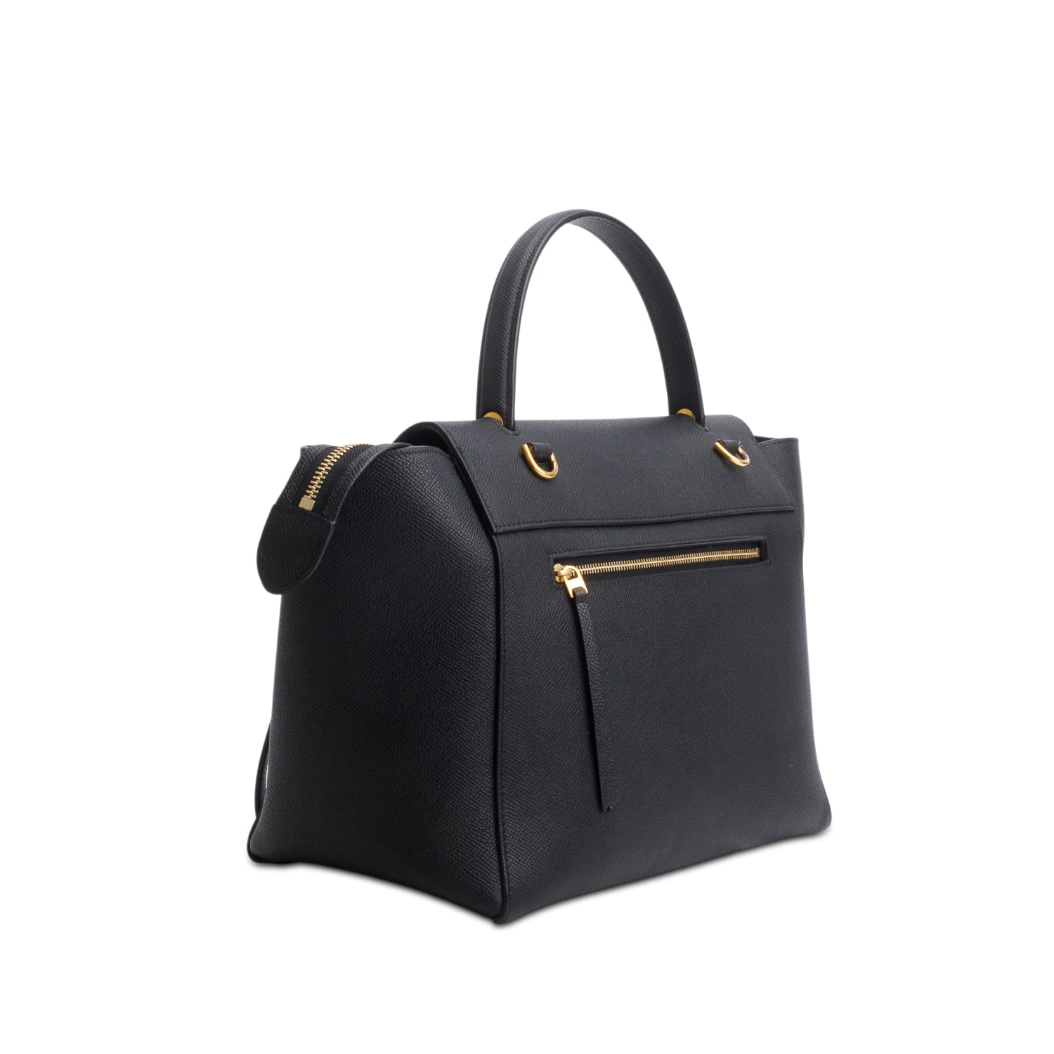 Celine Black Grained Calfskin Mini Belt Bag w/ Strap