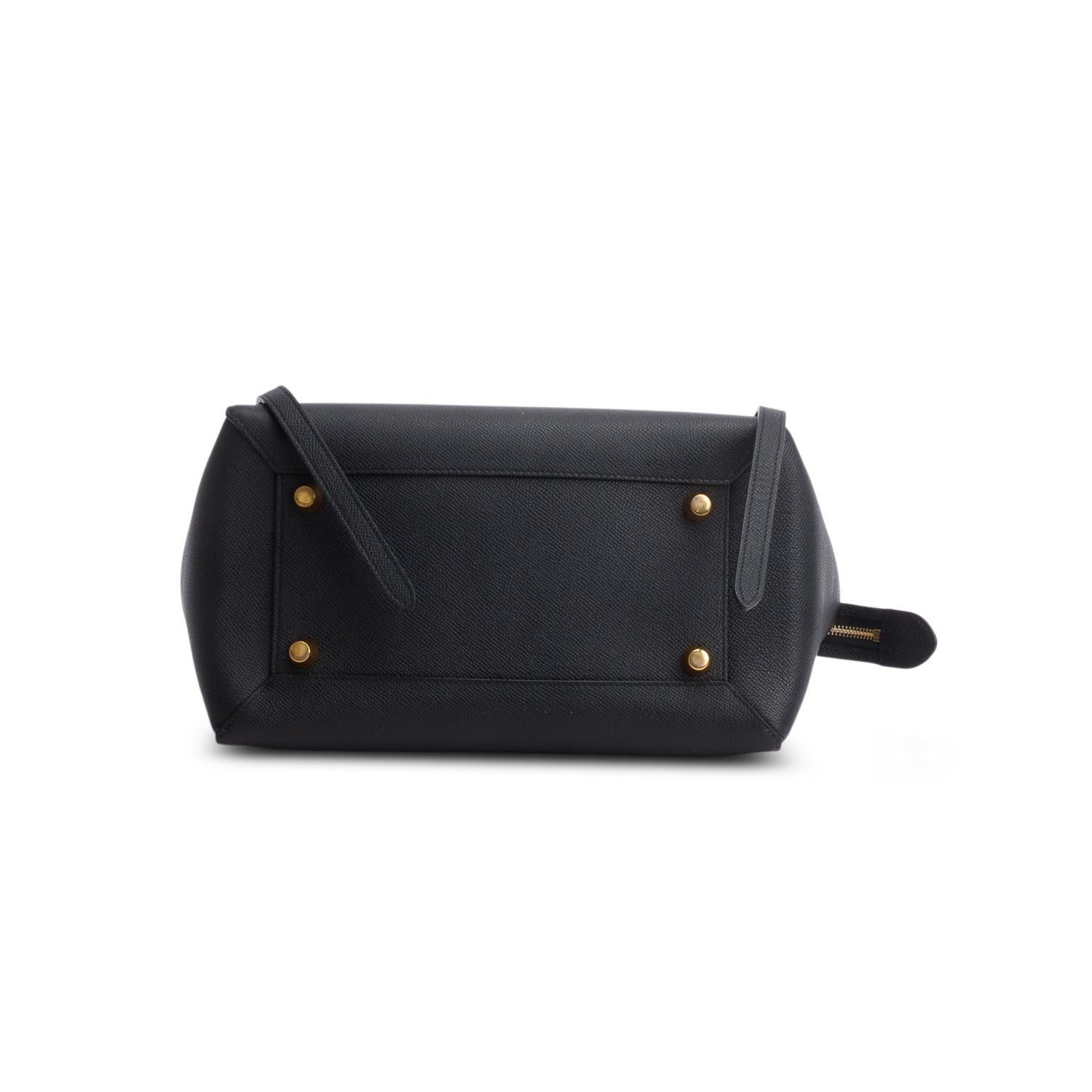 Celine Black Grained Calfskin Mini Belt Bag w/ Strap