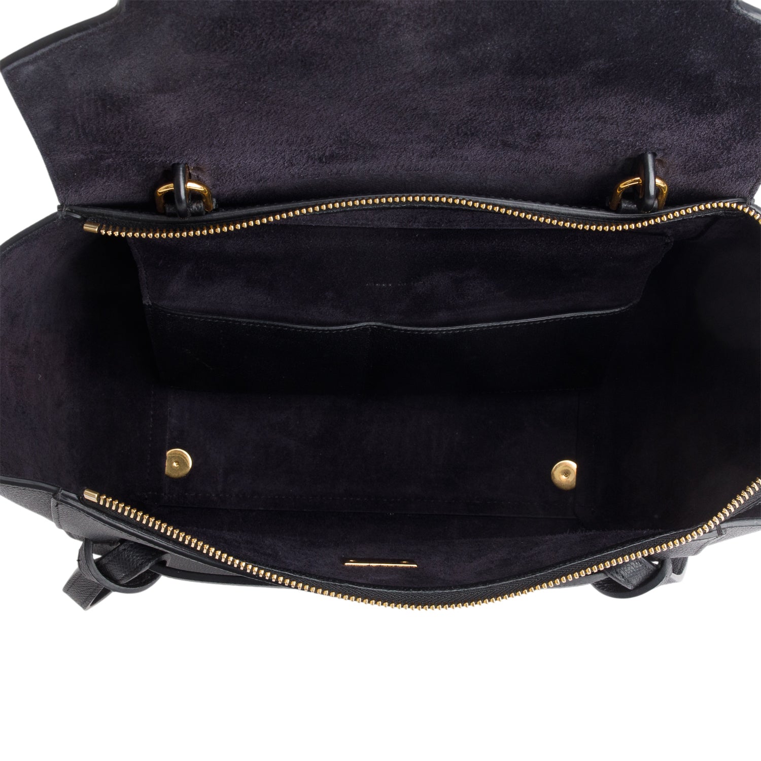 Celine Black Grained Calfskin Mini Belt Bag w/ Strap