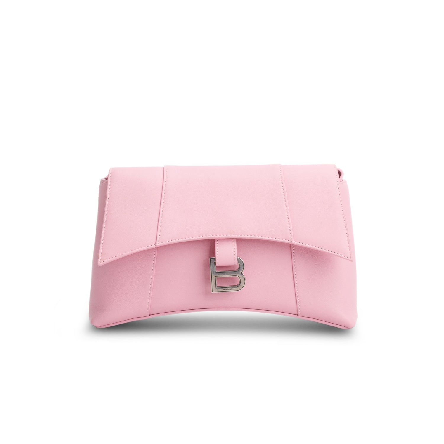 Balenciaga Pink Semi Shiny Smooth Calfskin XS Downtown Shoulder Bag