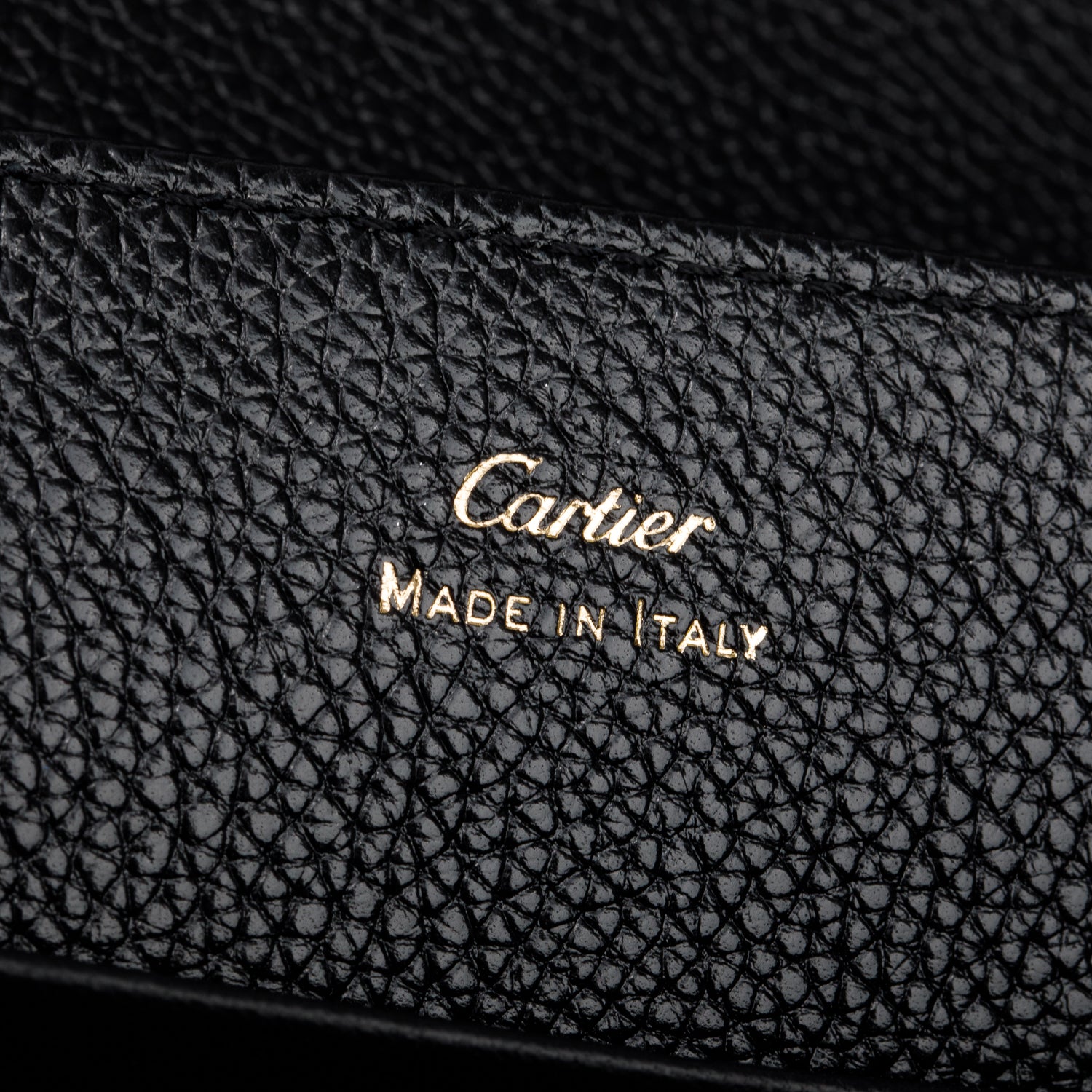 Cartier Black Calfskin Panthere Graphique Small Chain Bag w/ Box