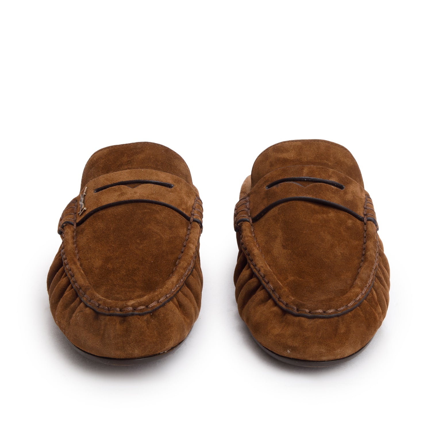 Saint Laurent 2026 Brown Suede Le Loafer Mules, Women's Size 39 w/ Box & Receipt