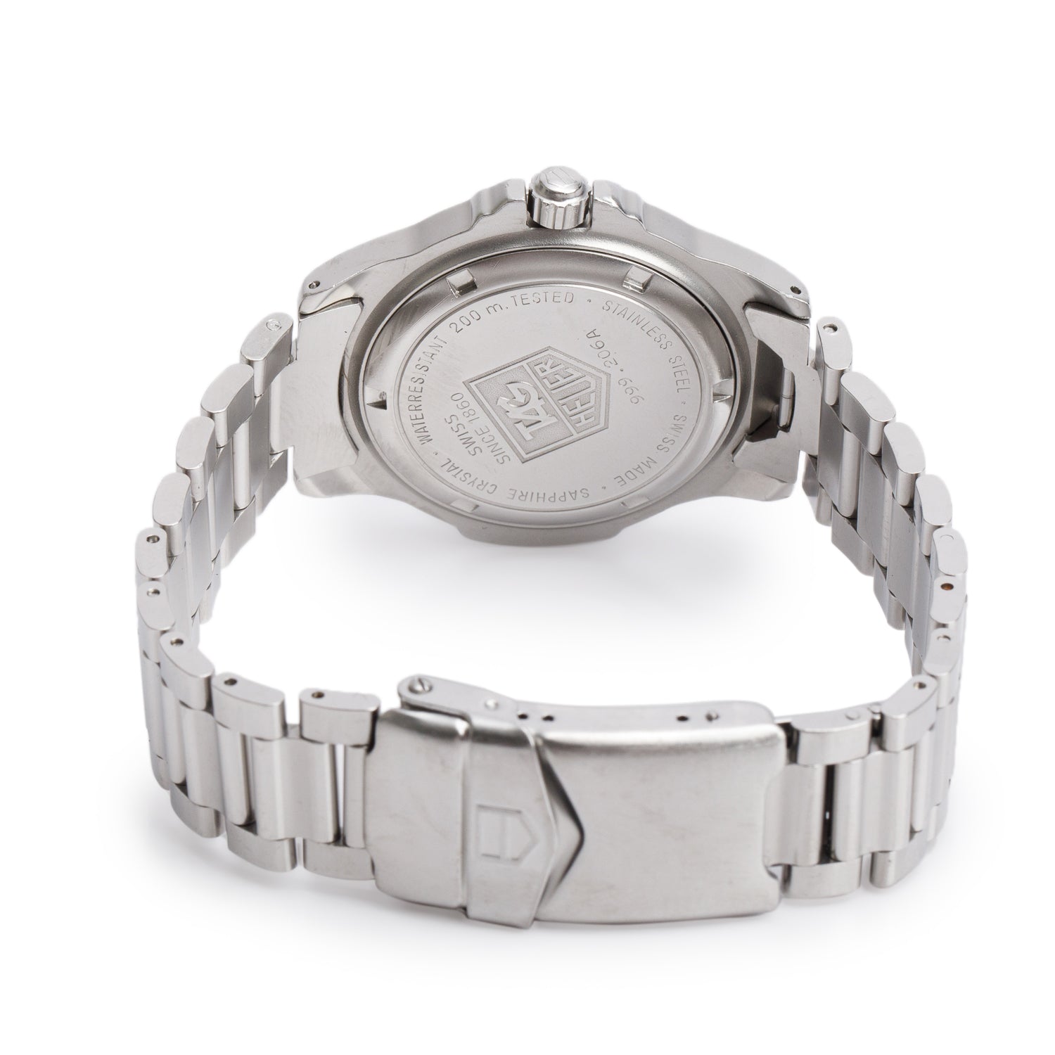 Tag Heuer Vintage Stainless Steel 4000 Series 38 MM Quartz Watch Grey Dial 999.206A