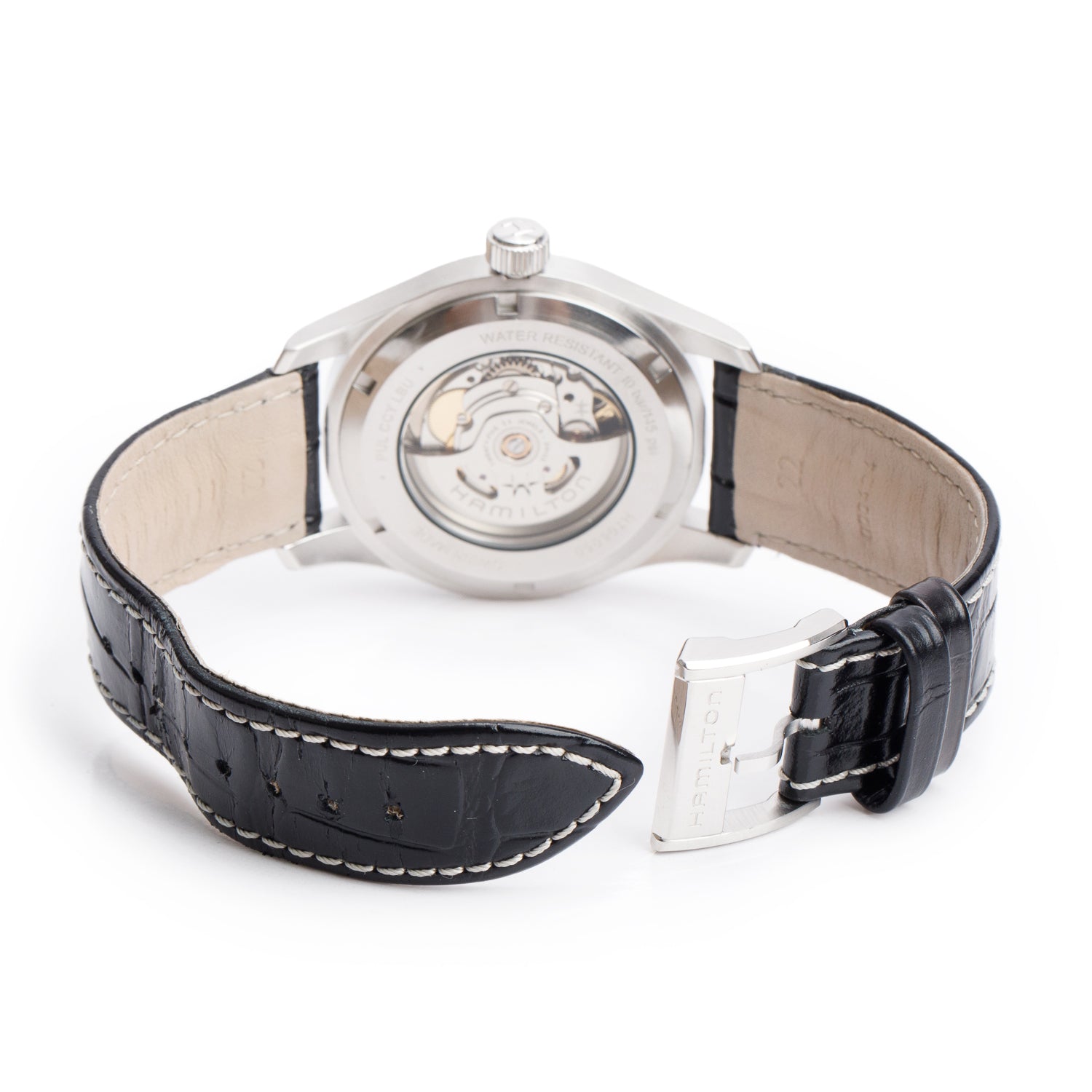Hamilton Stainless Steel Khak Field Murph 42 MM Automatic Watch Black Dial H706050 w/ Box, Papers & Extra Strap