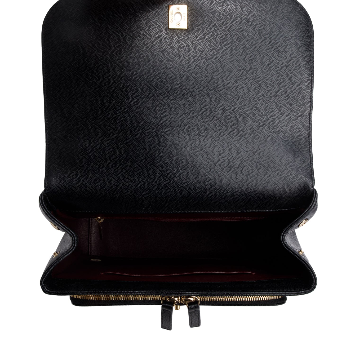 Chanel Black Caviar Quilted Large Business Affinity Flap w/ Authenticity Card & Receipt