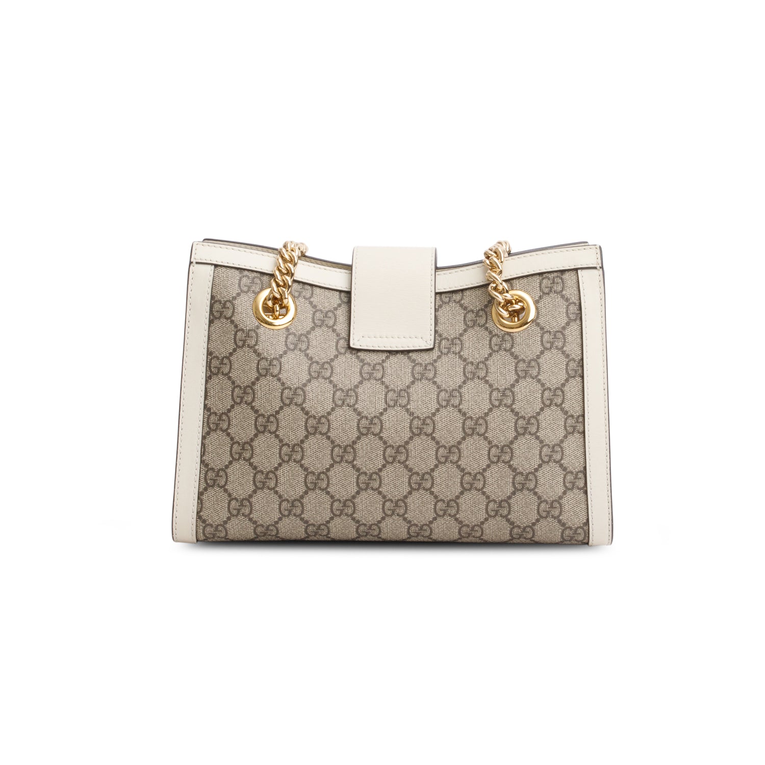 Gucci GG Supreme Monogram Moon Calfskin Small Padlock Tote
