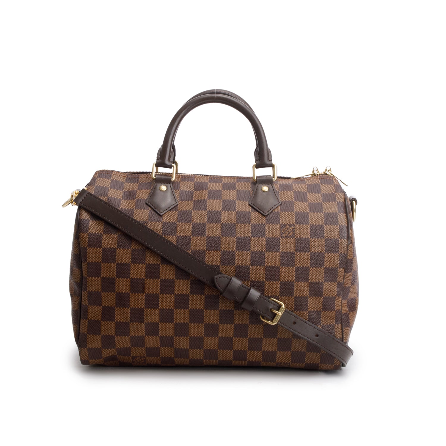 Louis Vuitton 2020 Damier Ebene Speedy Bandouliere 30 w/ Box, Strap & Receipt