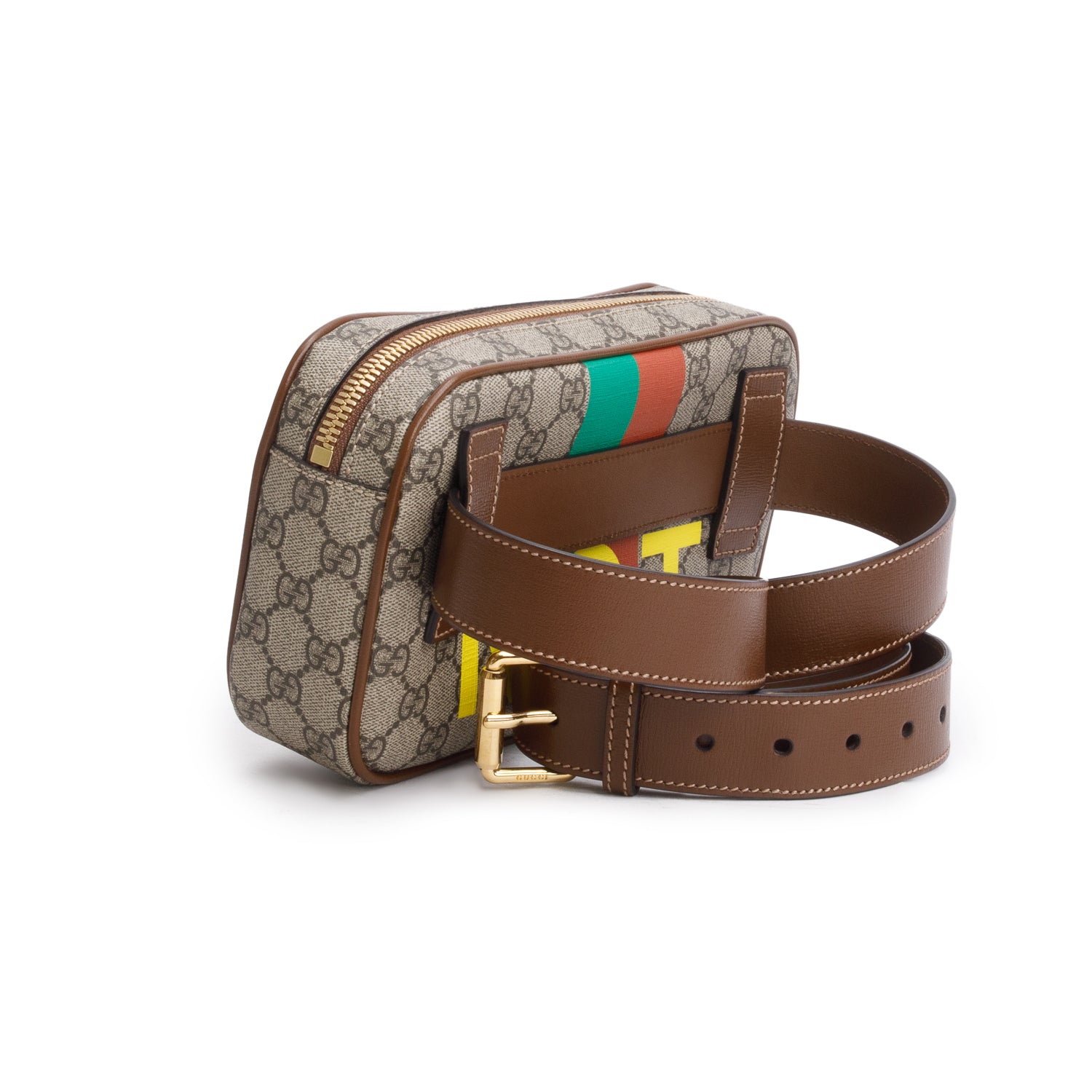 Gucci GG Supreme Monogram Azalea Calfskin Fake/Not Small Belt Bag w/ Box