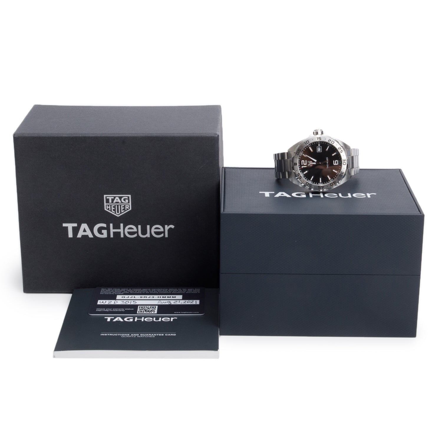 Tag Heuer Stainless Steel Formula 1 41 MM Quartz Watch Black Dial WAZ1112 w/ Box & Papers