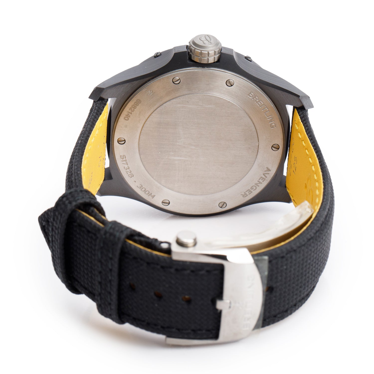 Breitling Black Ceramic Avenger Night Mission 42 MM Automatic Watch Black Dial S17328 w/ Box & Papers