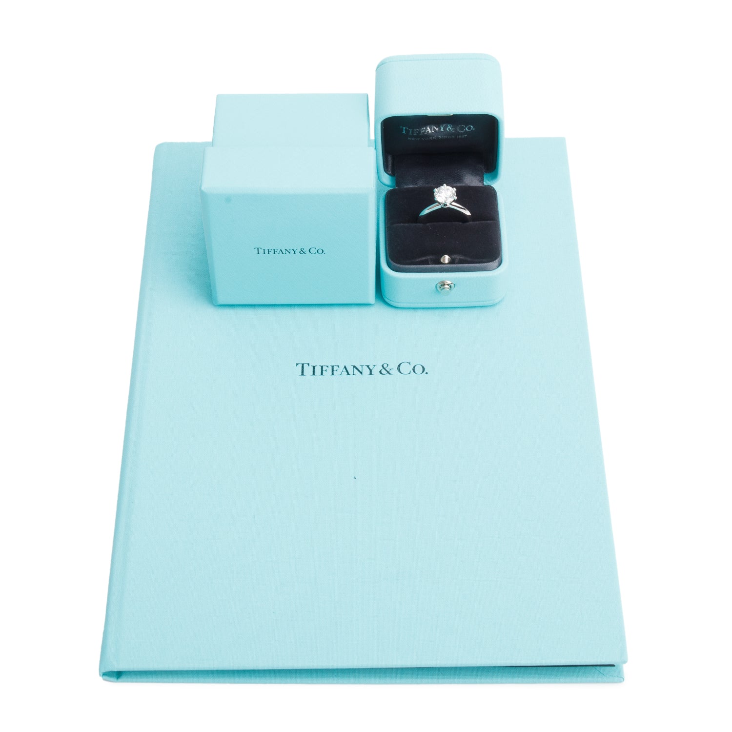 Tiffany & Co. Platinum 1.87 ct. Diamond Solitaire Engagement Ring, Size 6 w/ Box & Papers
