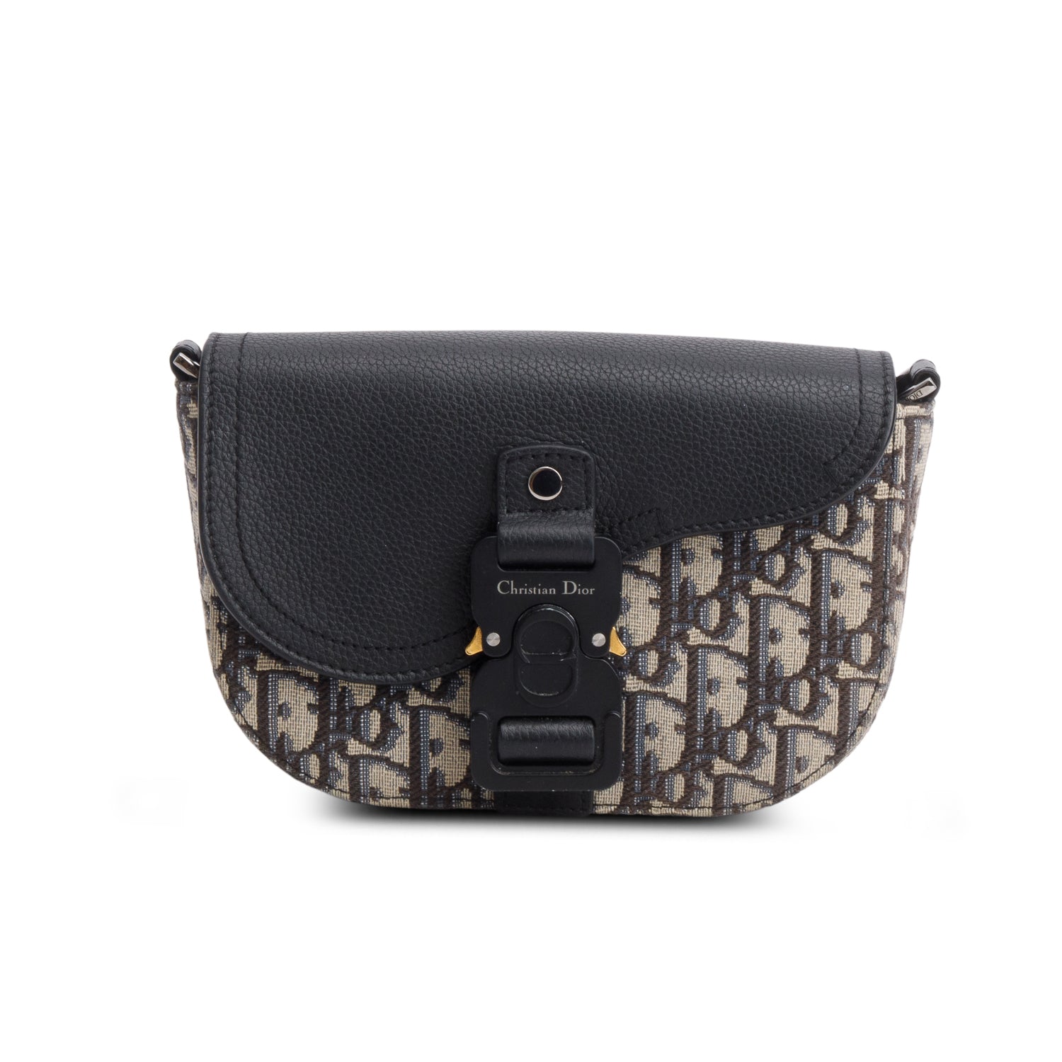 Christian Dior 2023 Grained Calfskin Oblique Mini Saddle Messenger Bag