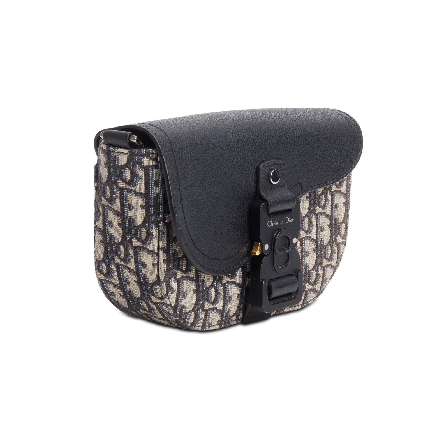 Christian Dior 2023 Grained Calfskin Oblique Mini Saddle Messenger Bag