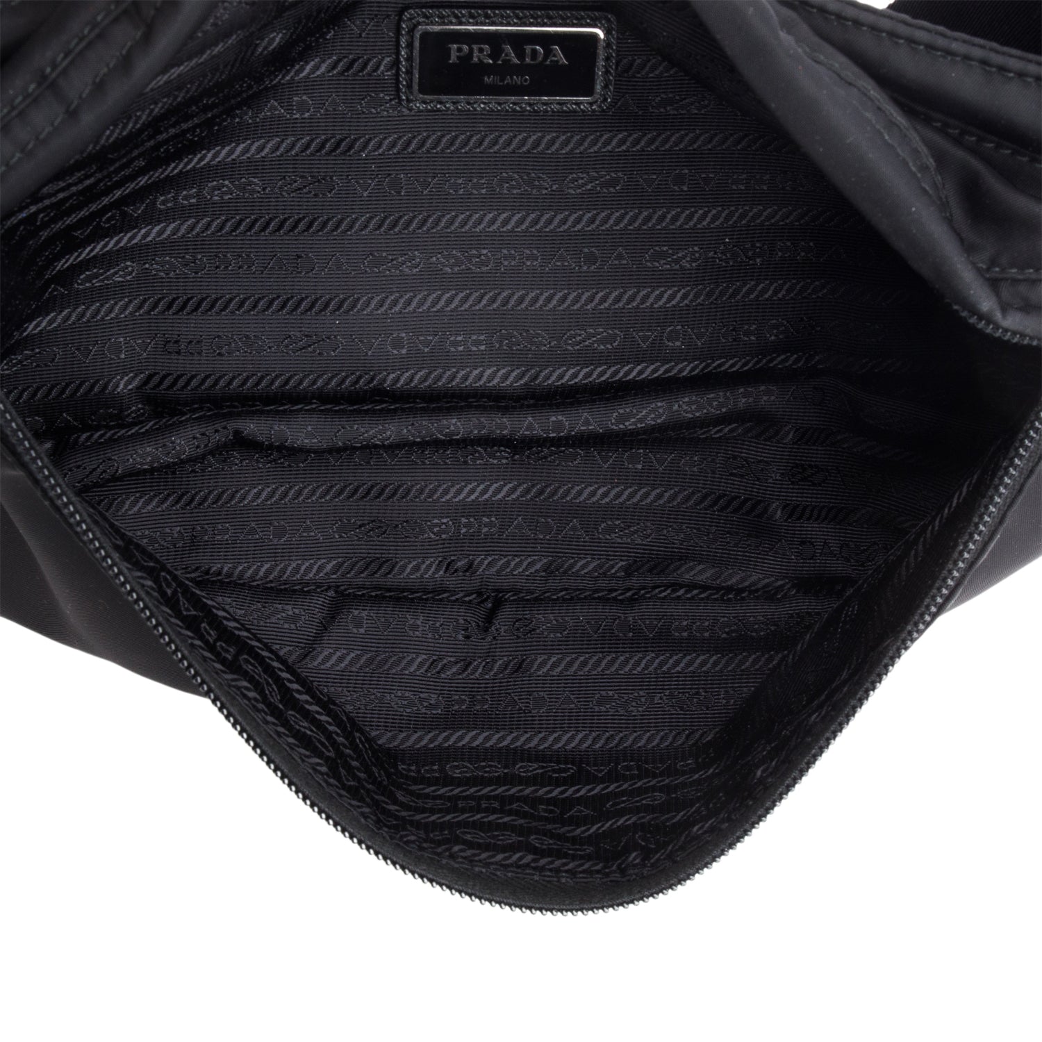 Prada Black Tessuto Nylon Belt Bag