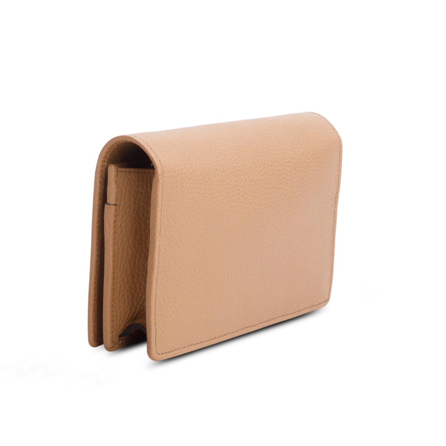 Gucci Brown Pebbled Calfskin Soho Wallet on Chain